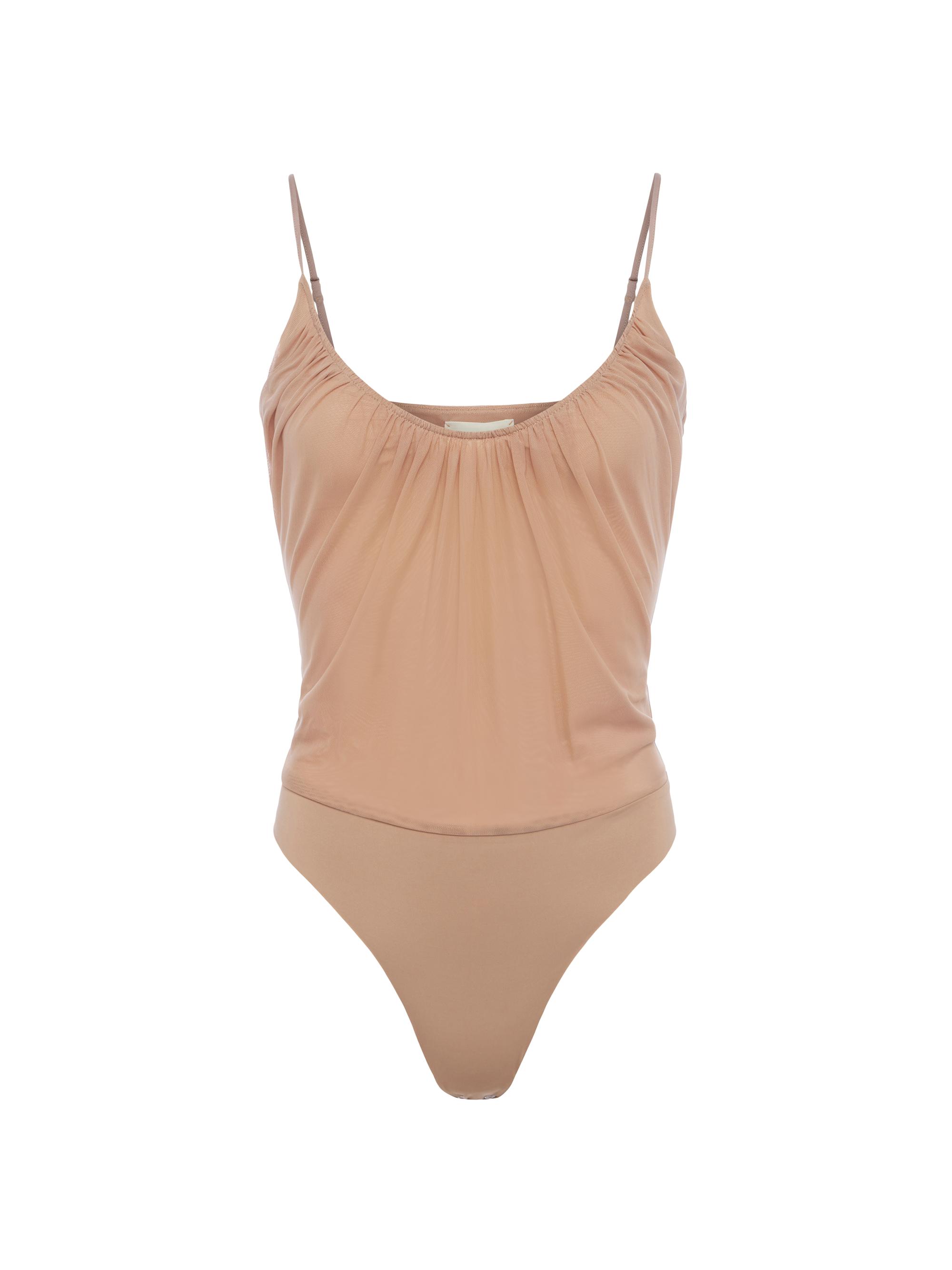 L'AGENCE Women's Gelina Rusched Bodysuit - Dark Cappuccino