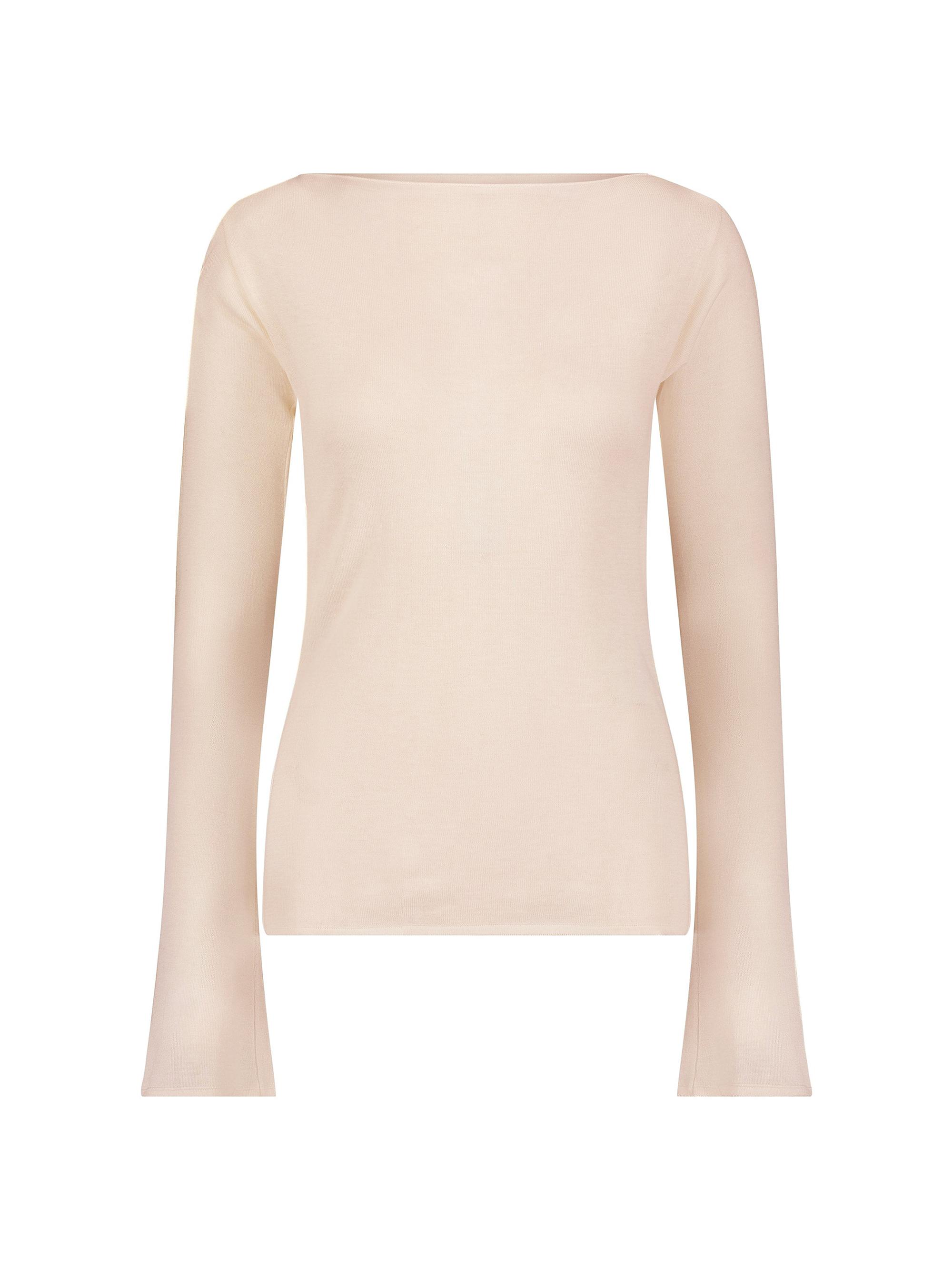 DL1961 Women's Long Sleeve Boatneck Shirt - Cream