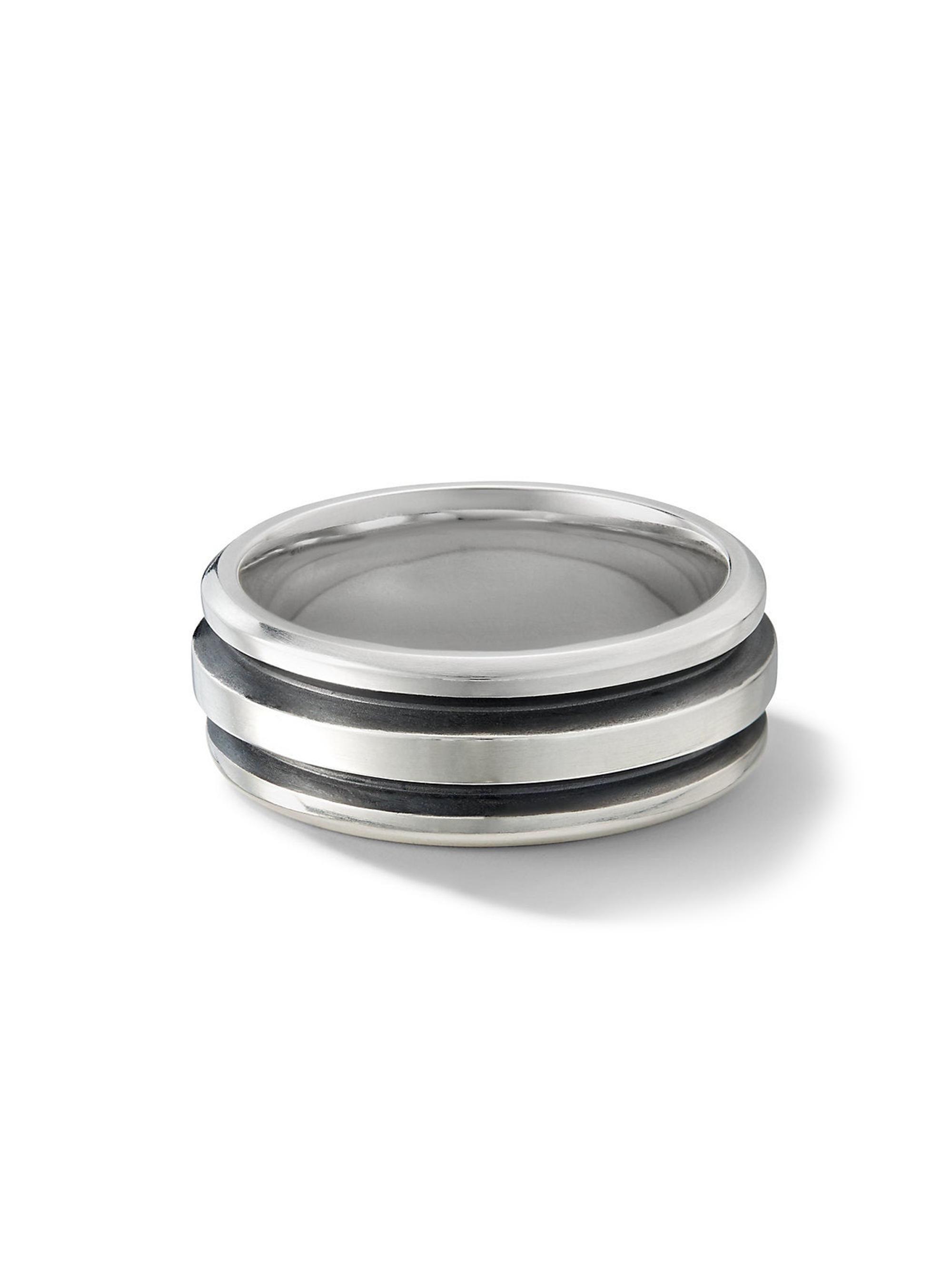David Yurman Men's Deco Band Ring in Sterling Silver, .5MM - Silver
