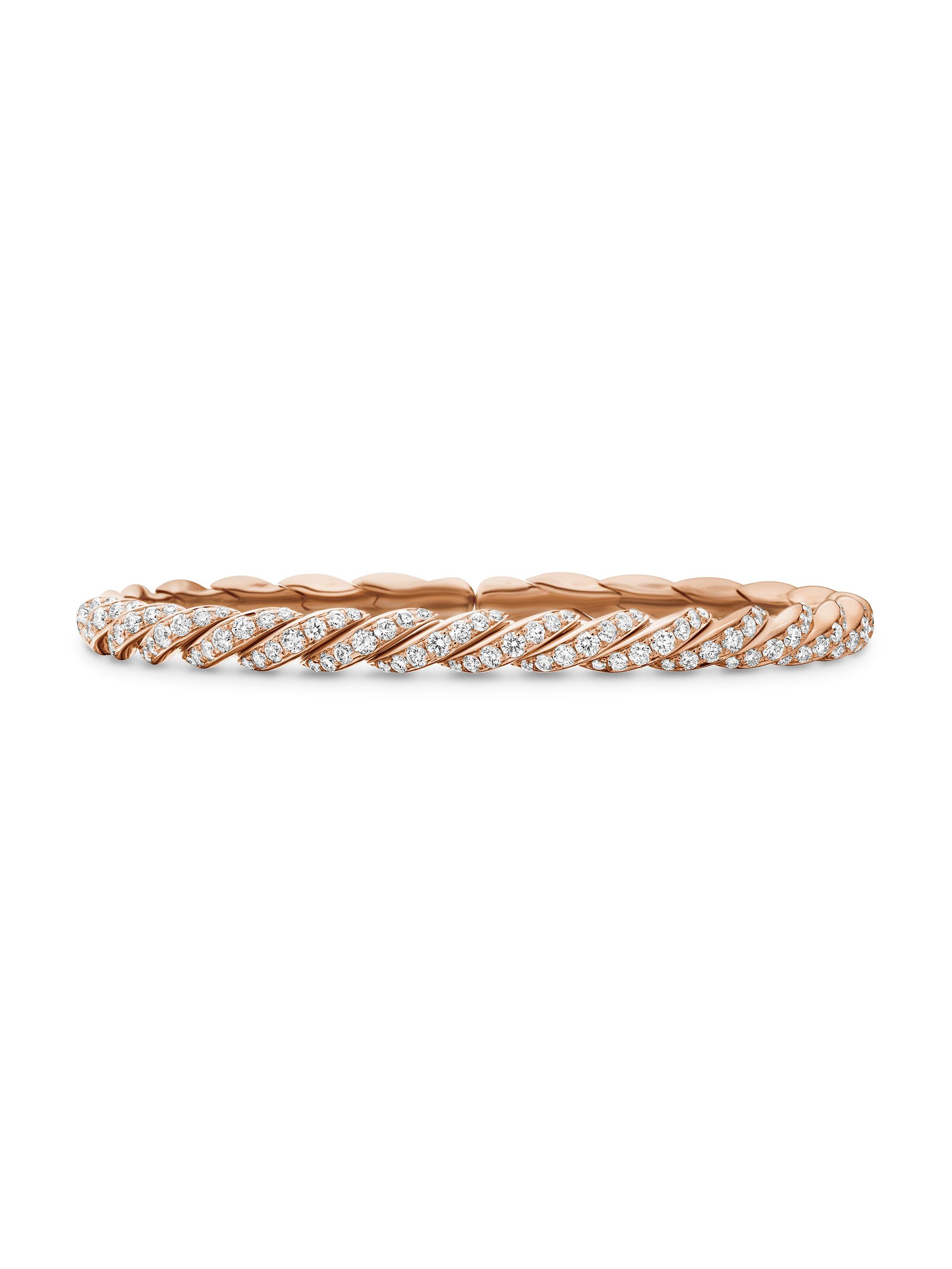 David Yurman Women's Pavéflex Bracelet in 18K Rose Gold - Diamond