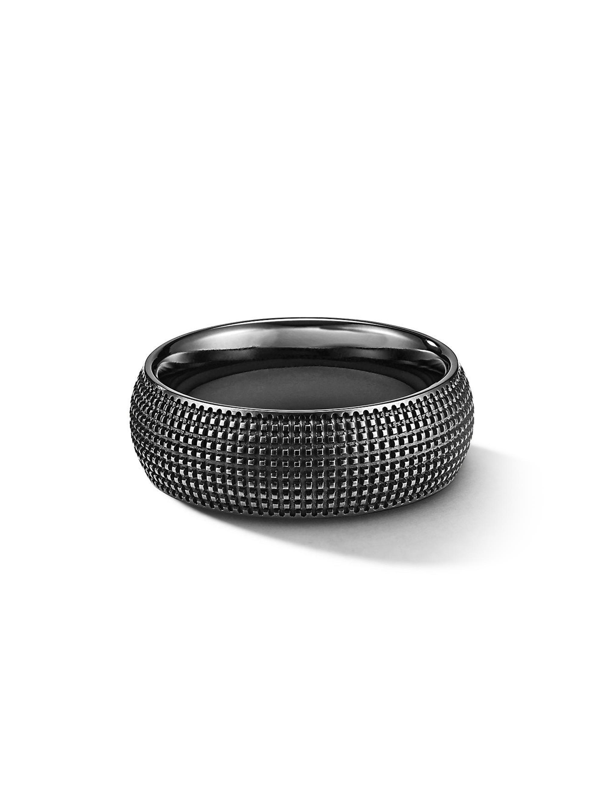 David Yurman Men's Sky Band Ring in Black Titanium, 8.5MM - Black