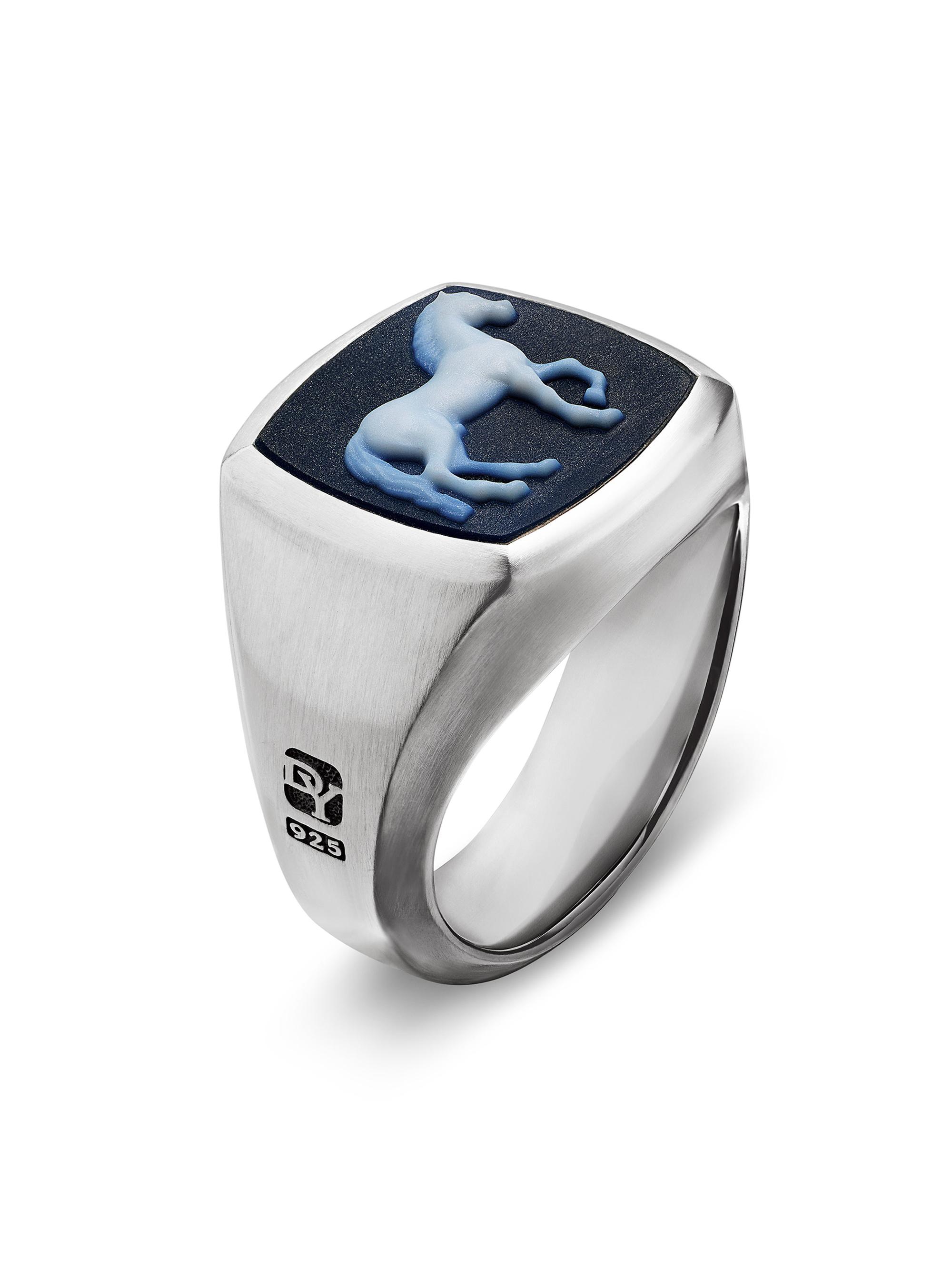 David Yurman Petrvs Horse Signet Ring in Sterling Silver | Saks