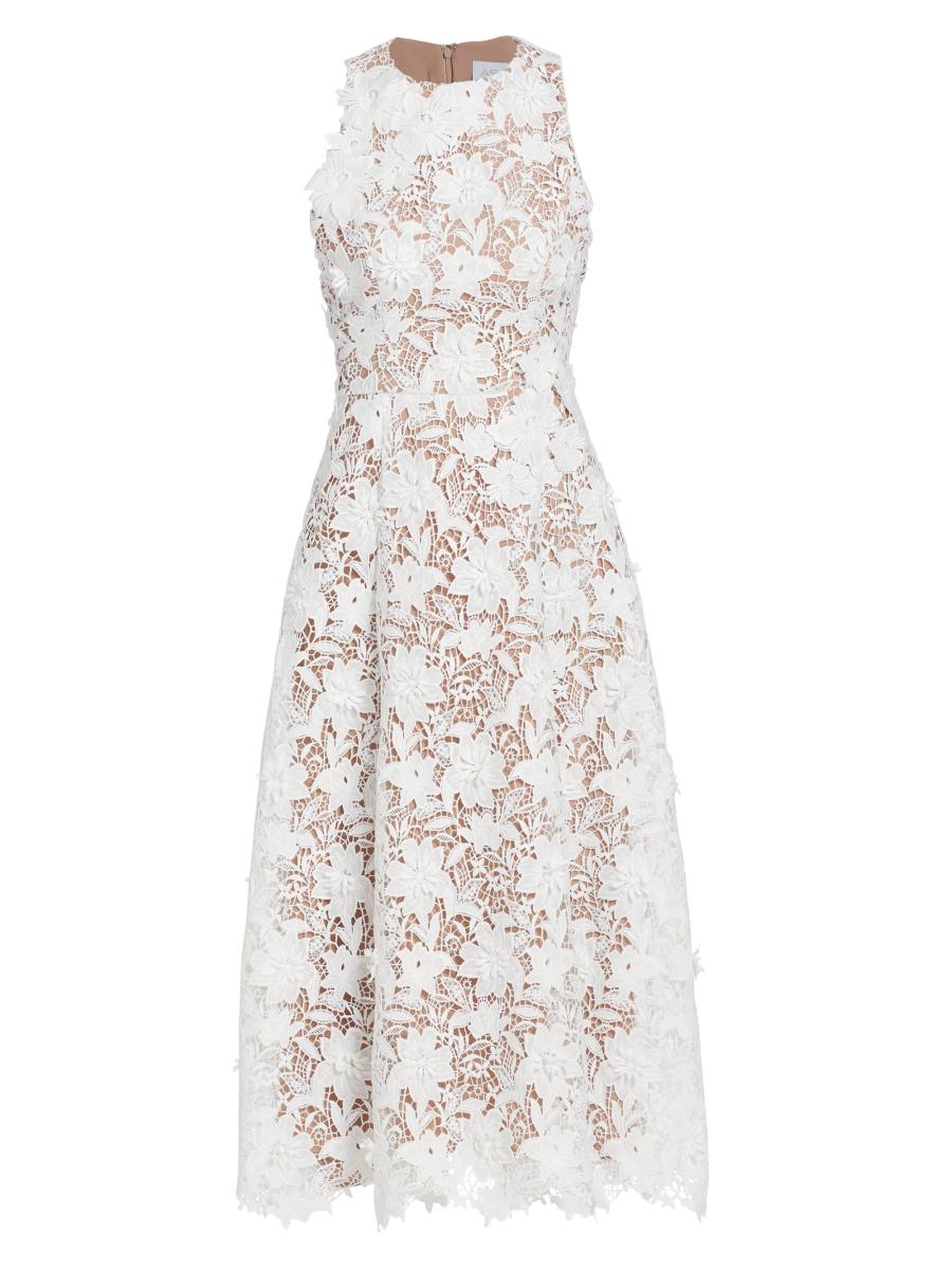 As It May Findlay Floral Lace Sleeveless Midi-Dress | Saks Fifth