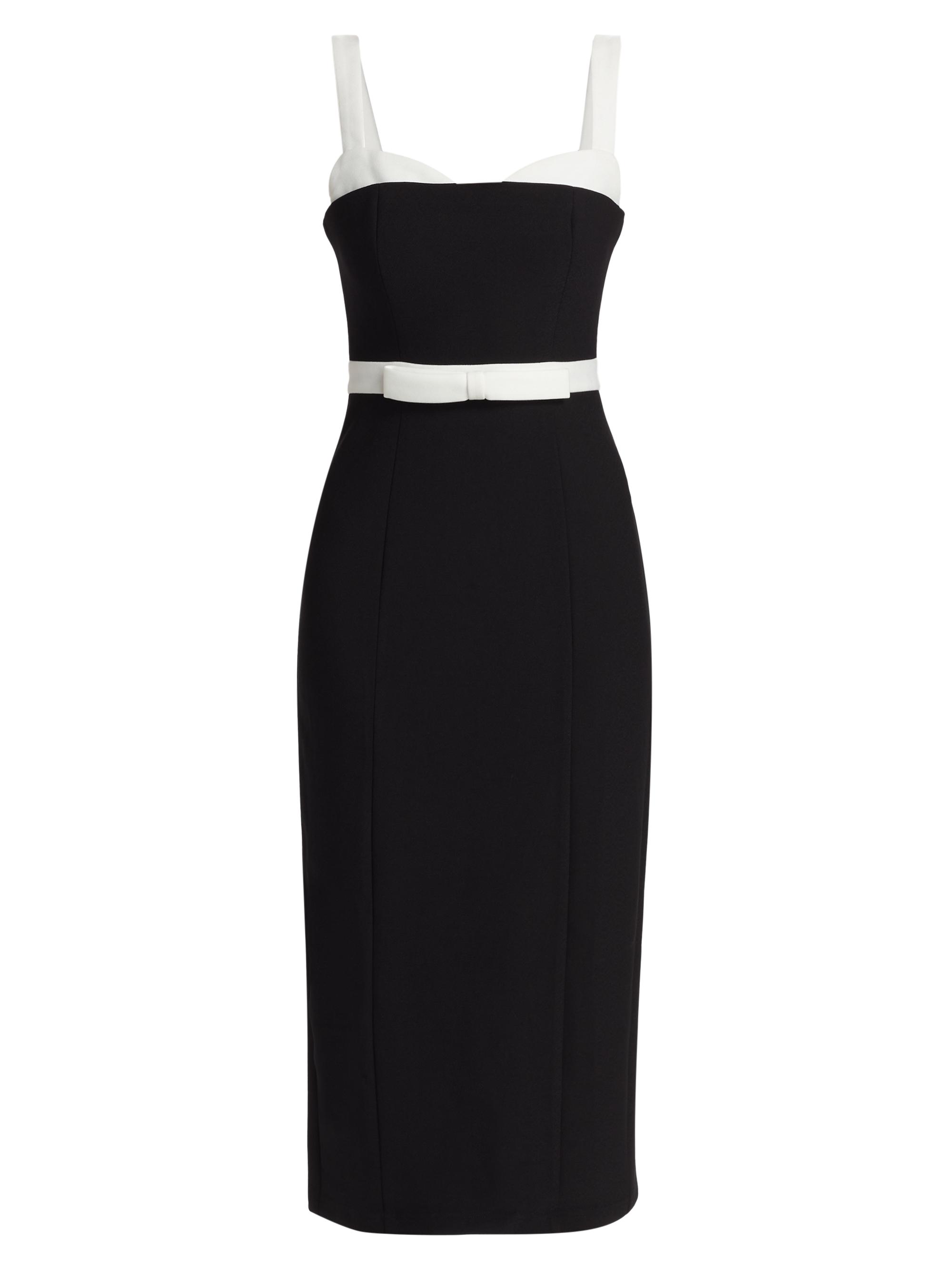 As It May Women's Maia Sweetheart Belted Midi-Dress - Black