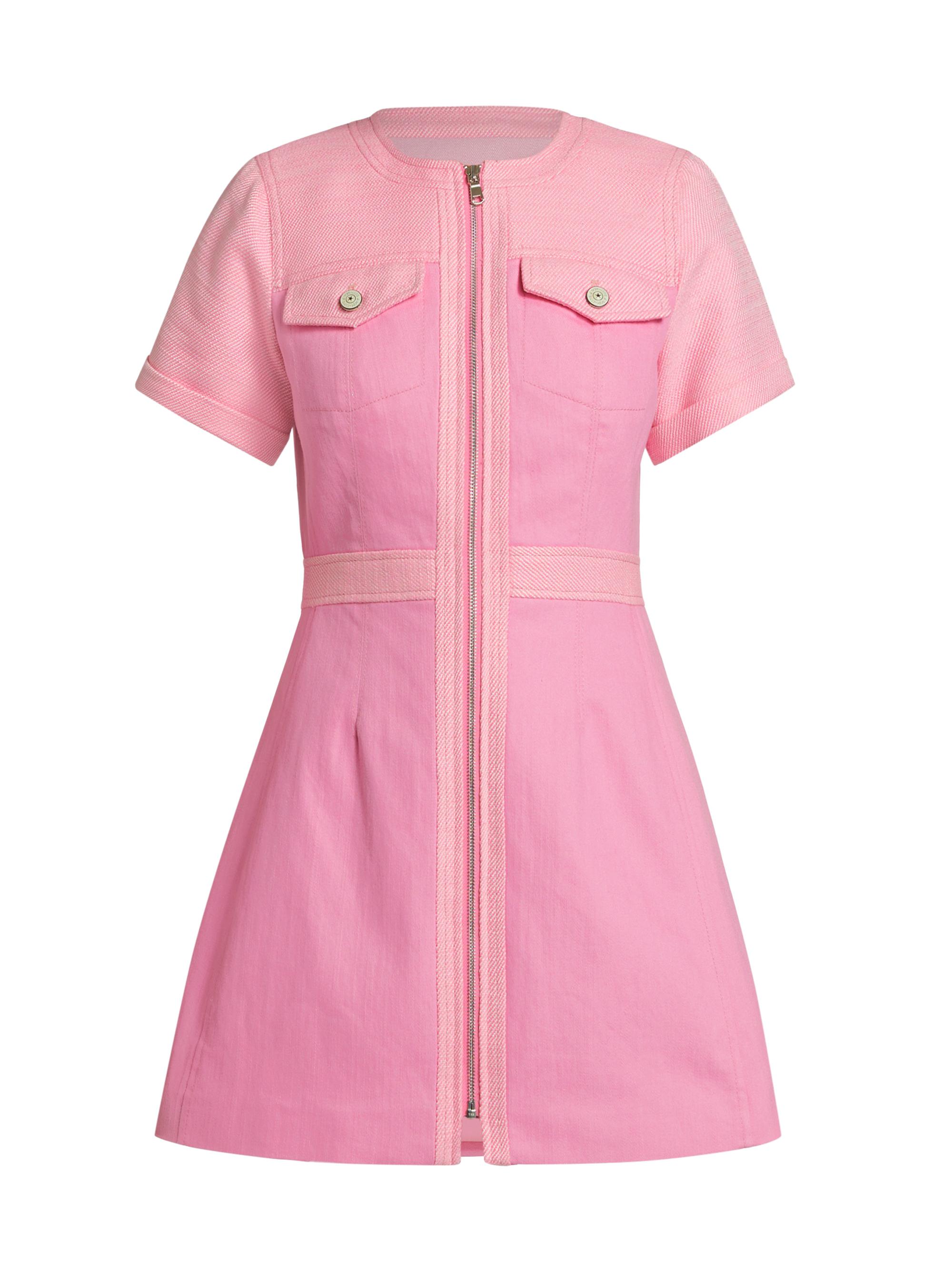 CINQ A SEPT Women's Layla Denim Zip Minidress - Flamingo