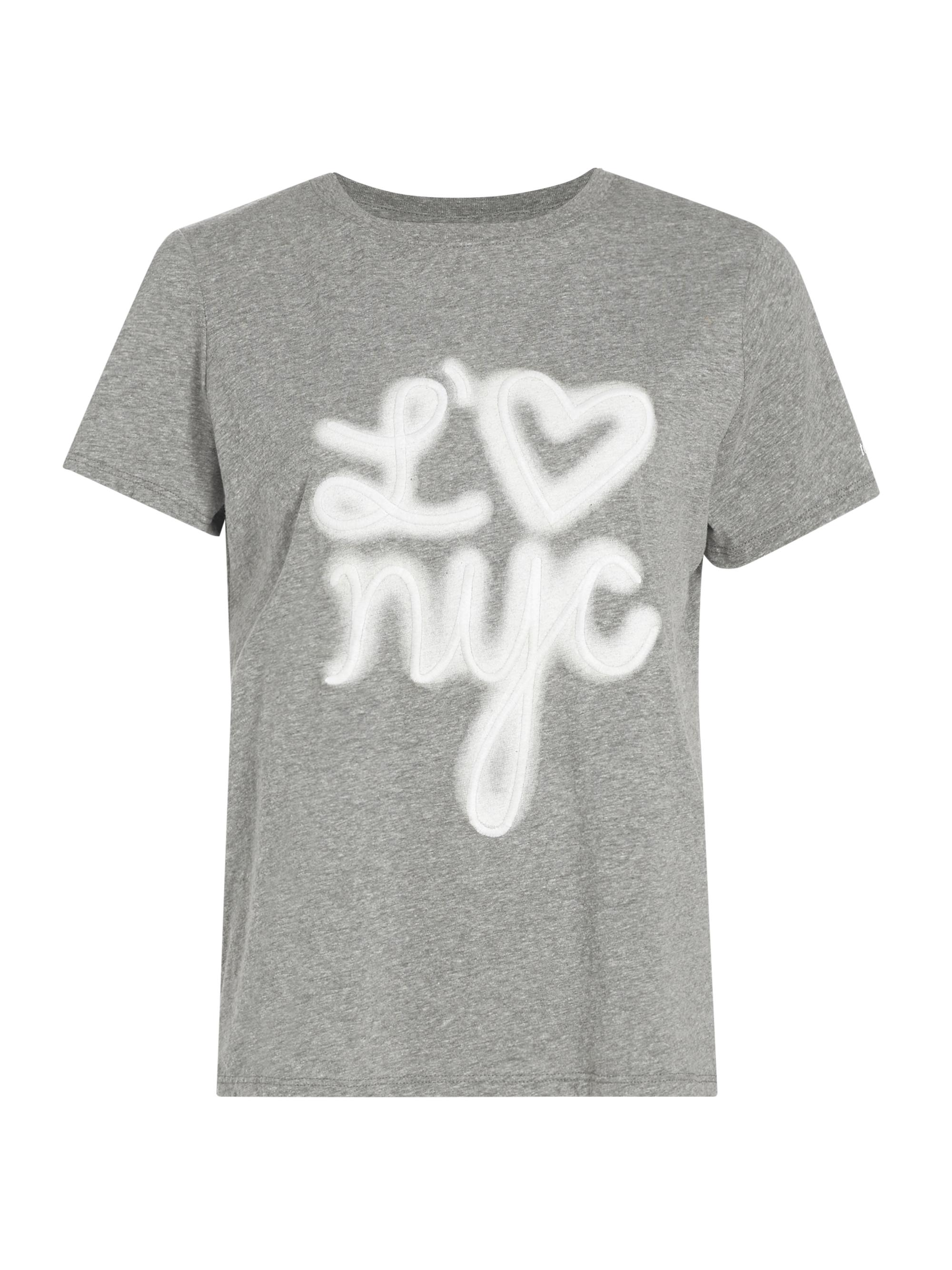 CINQ A SEPT Women's Love NYC Graphic T-Shirt - Heather Grey White