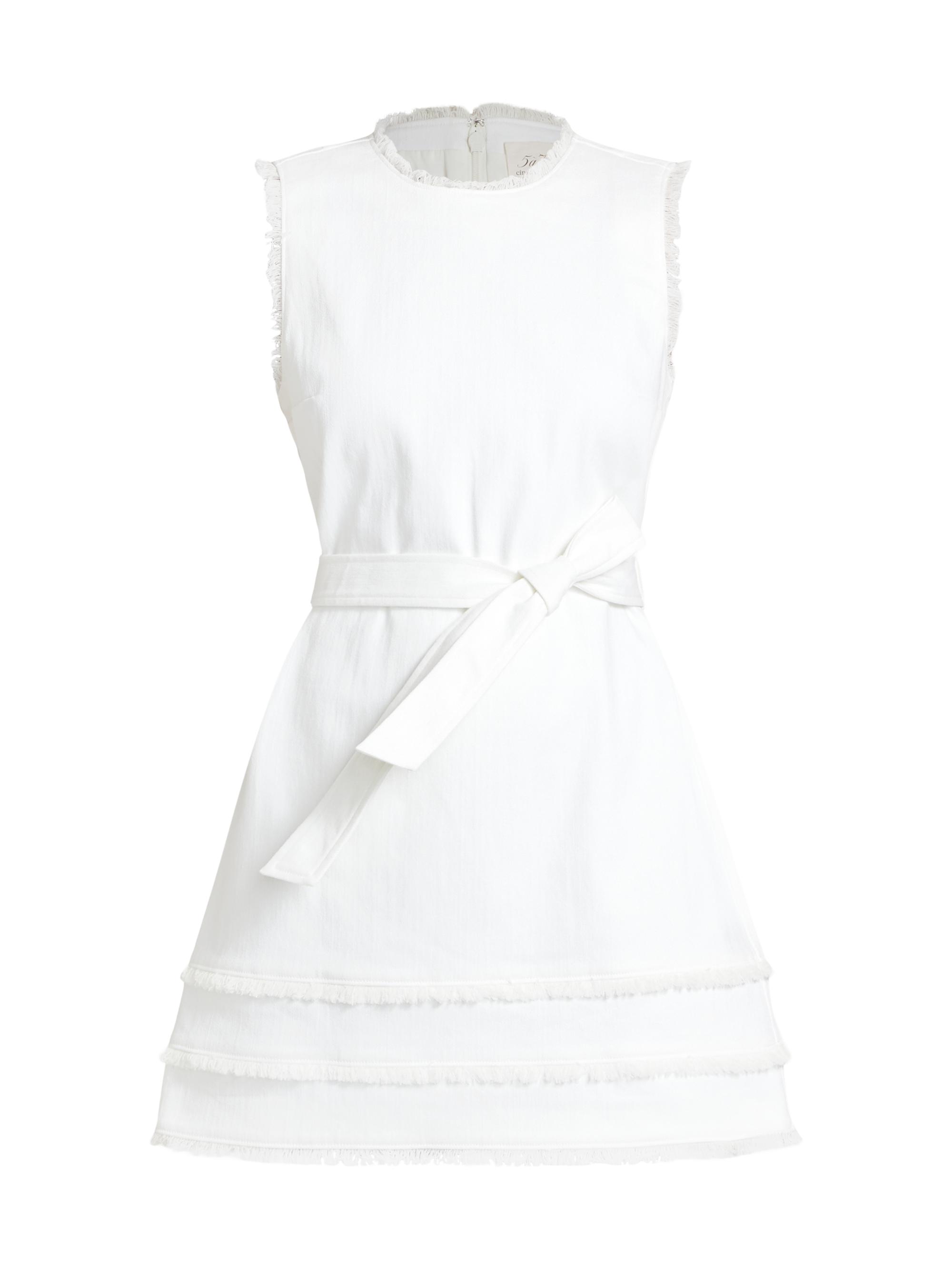 Cinq à Sept Women's Mindie Denim Belted Minidress - White