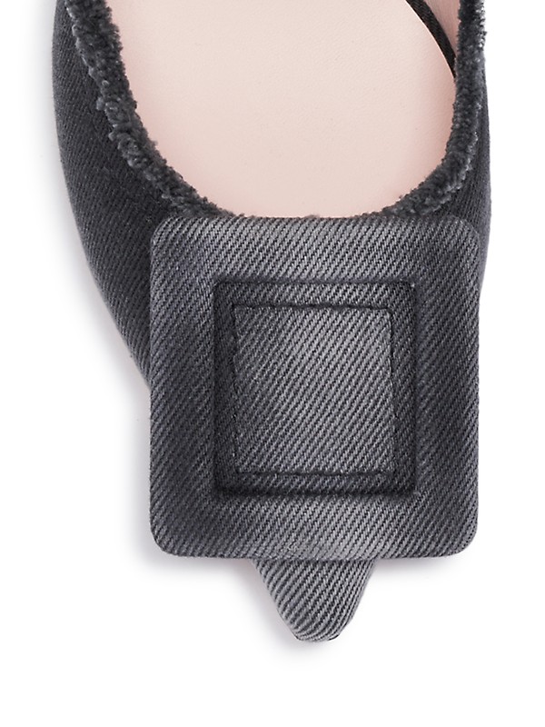 Shop Roger Vivier Fringed 65MM Denim Slingback Pumps | Saks Shop Roger Vivier Fringed 65MM Denim Slingback Pumps | Saks