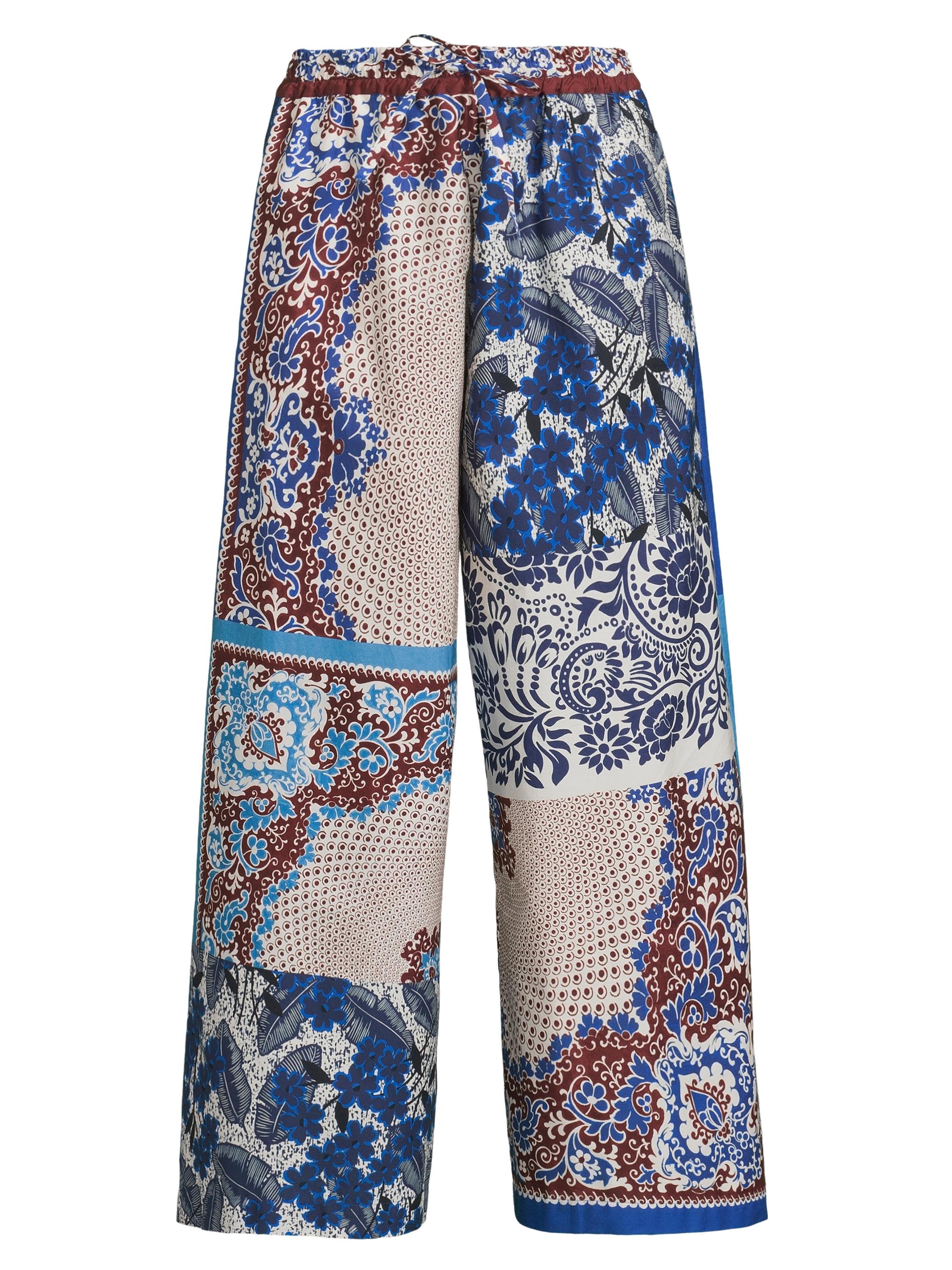 Weekend Max Mara Women's West Cotton Patchwork Trousers - Cornflower