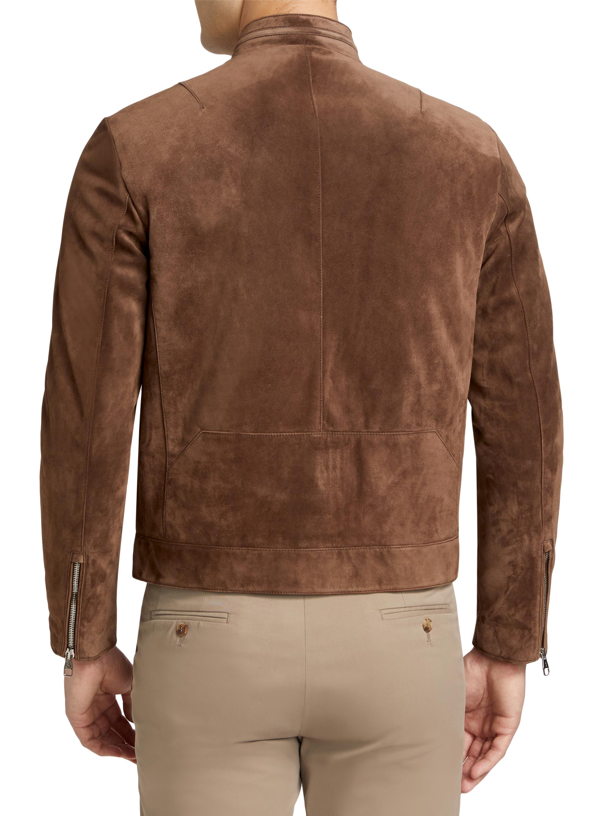 Brett Johnson Suede Racer Jacket | Saks Fifth Avenue