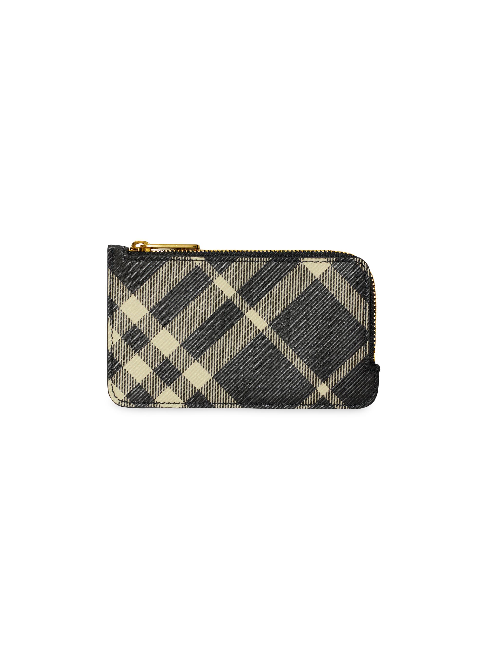 Burberry Women's Check Zip Card Case - Sand