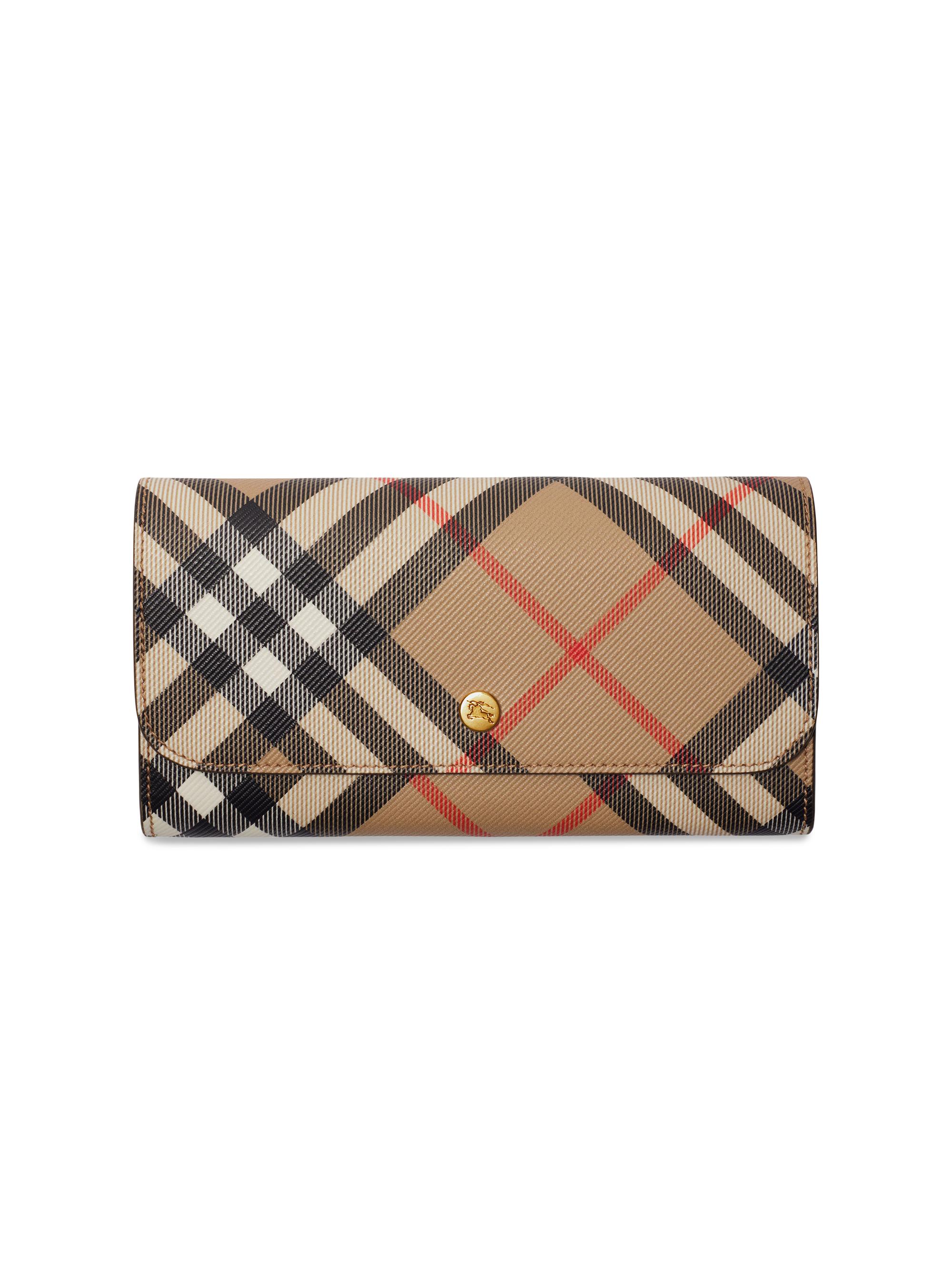 Burberry Women's Check Continental Wallet - Black Calico