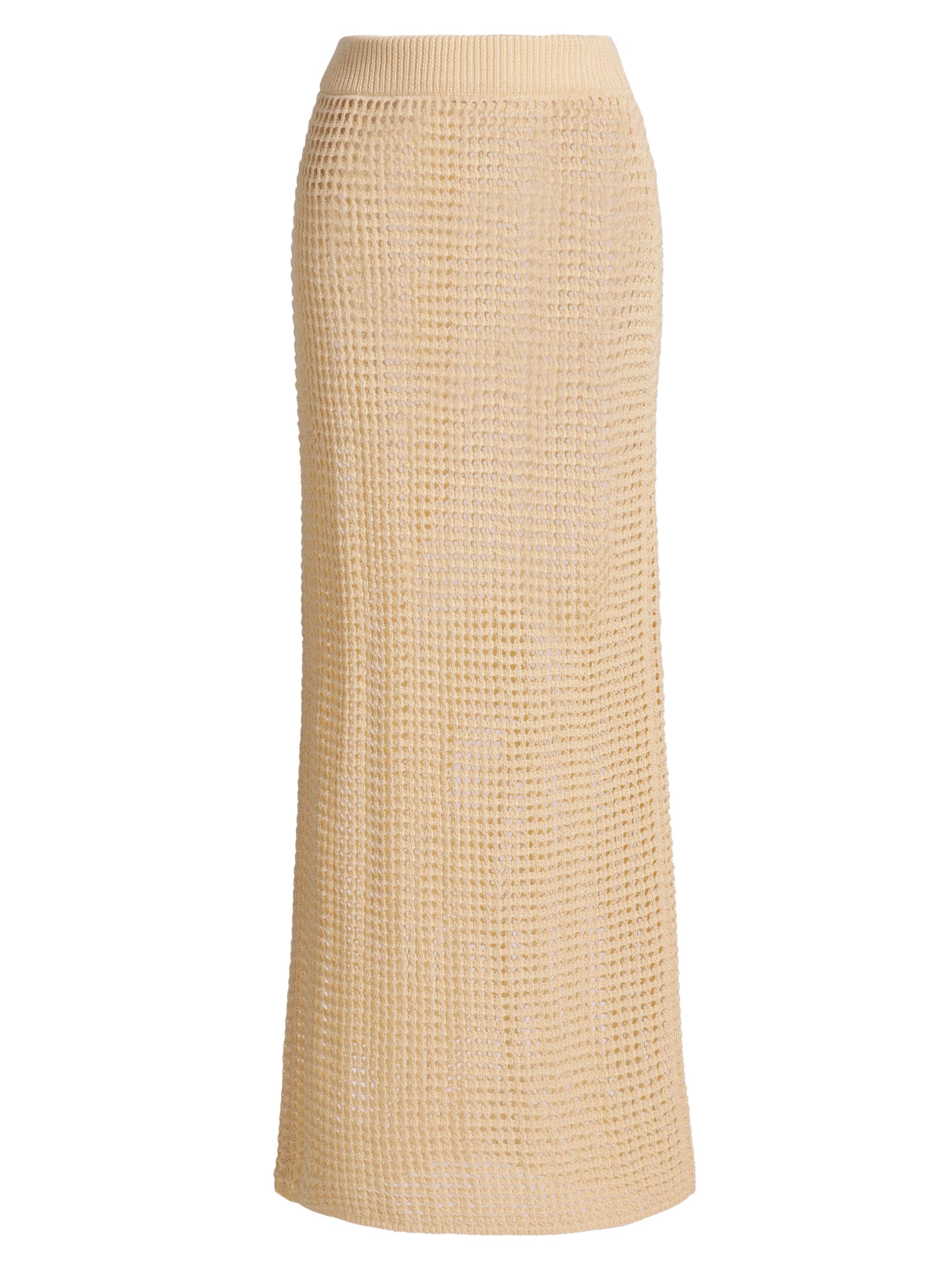 Nonchalant Label Women's Brianna Open-Knit Maxi Skirt - Beige