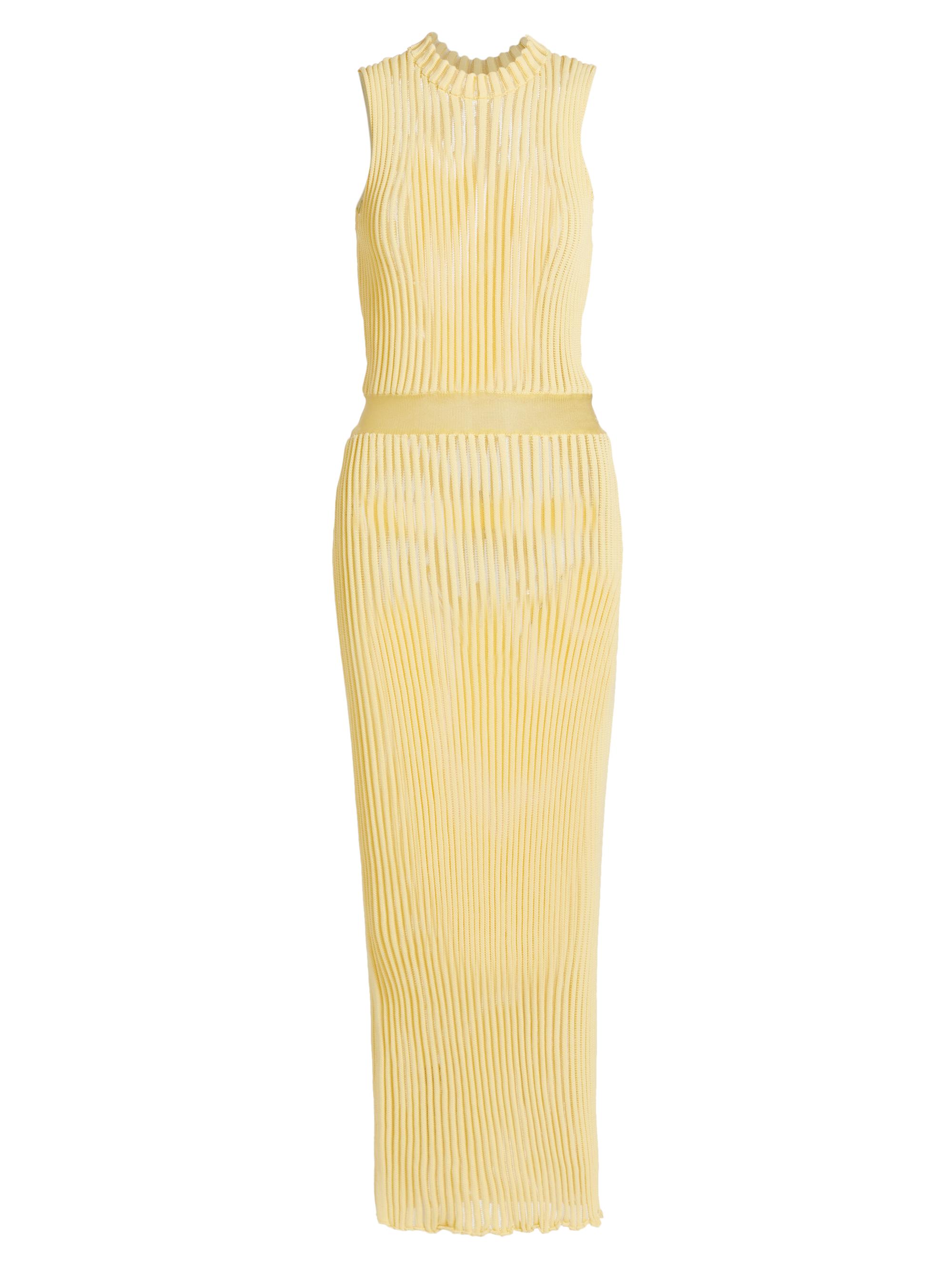 Nonchalant Label Women's Soleil Rib-Knit Body-Con Dress - Pineapple