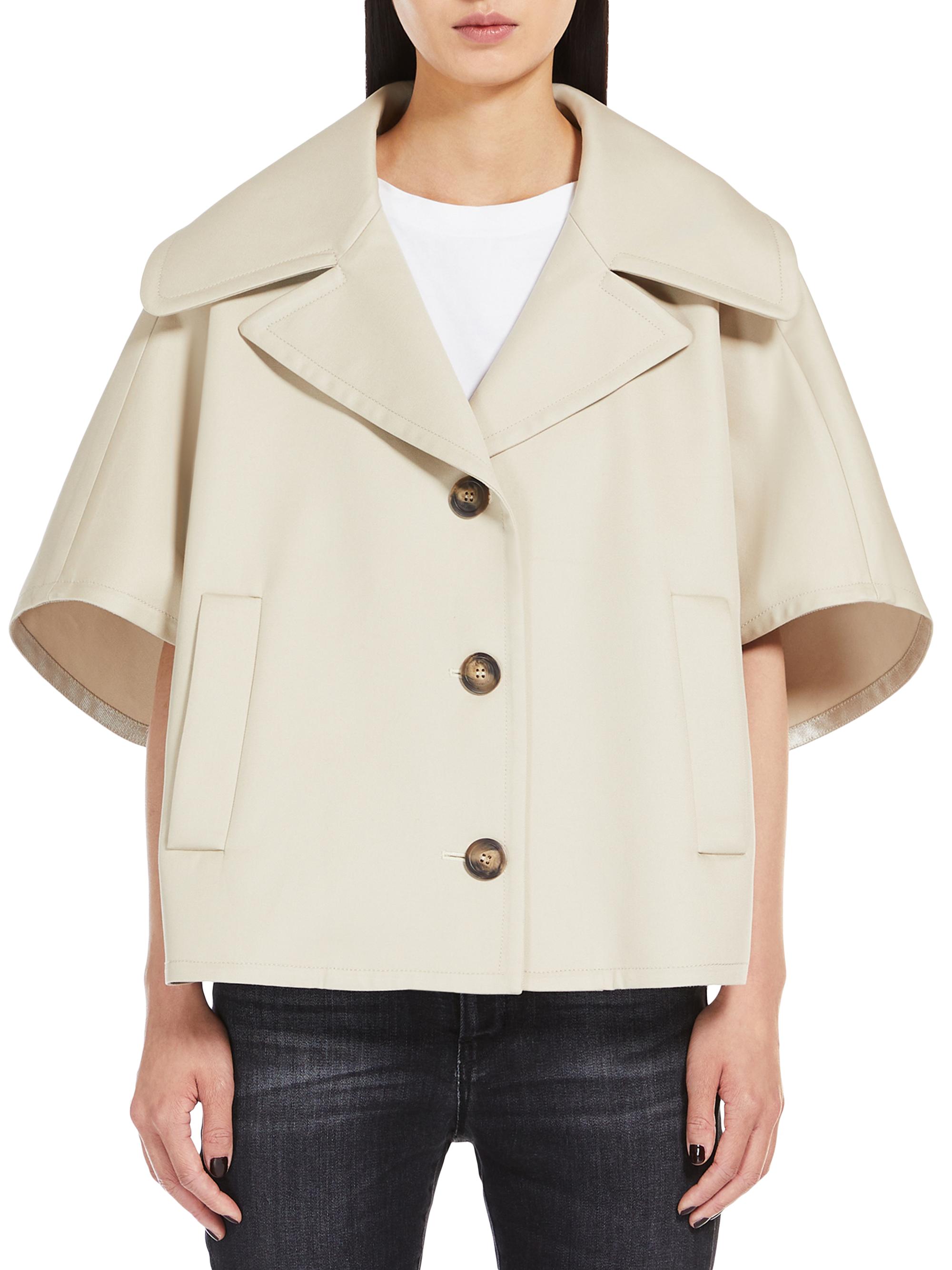 Max Mara Women's Veggia Short-Sleeve Cotton Jacket - Sand