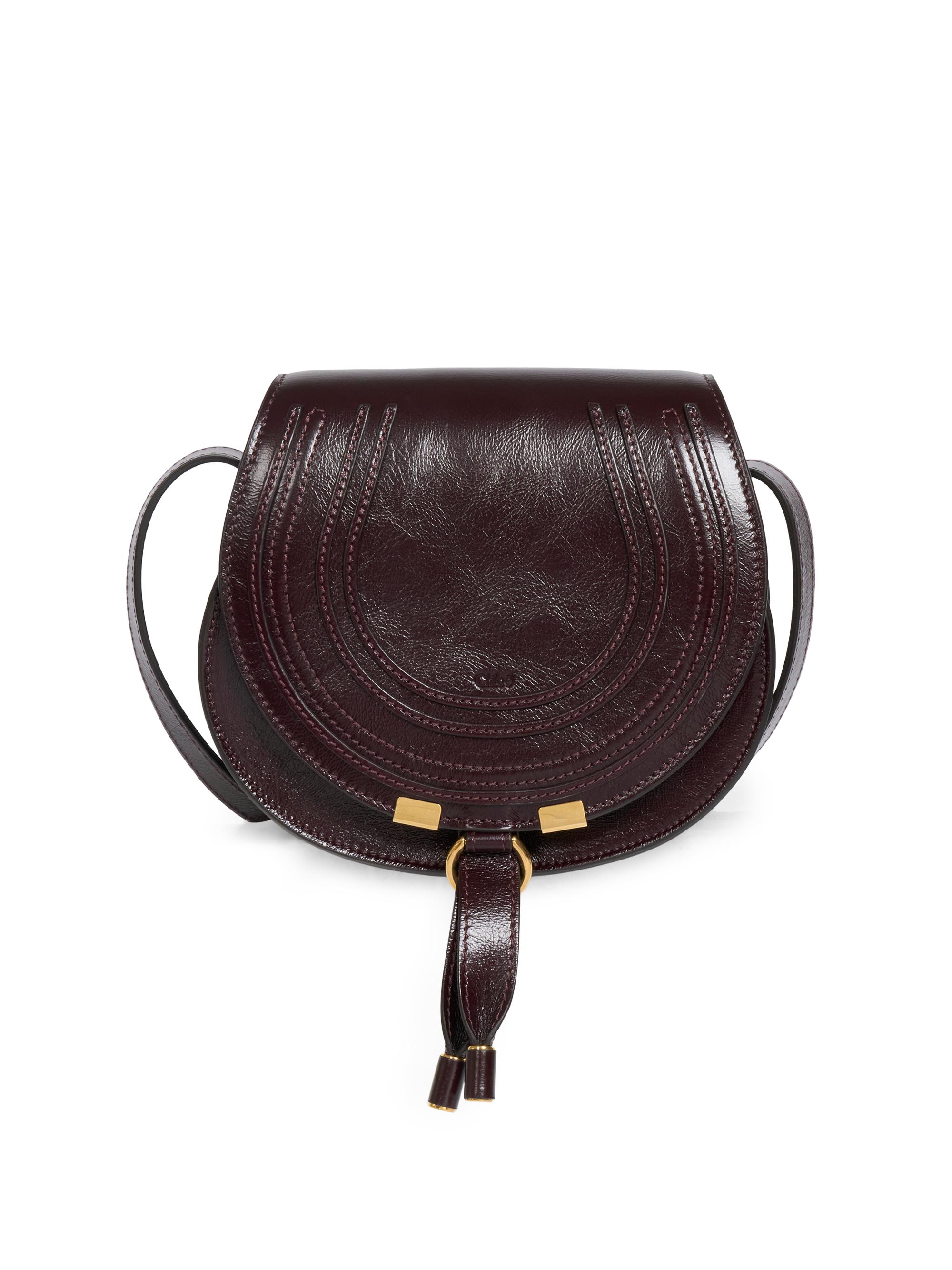 Chloé Women's  Marcie Leather Saddle Bag - Auburn Red