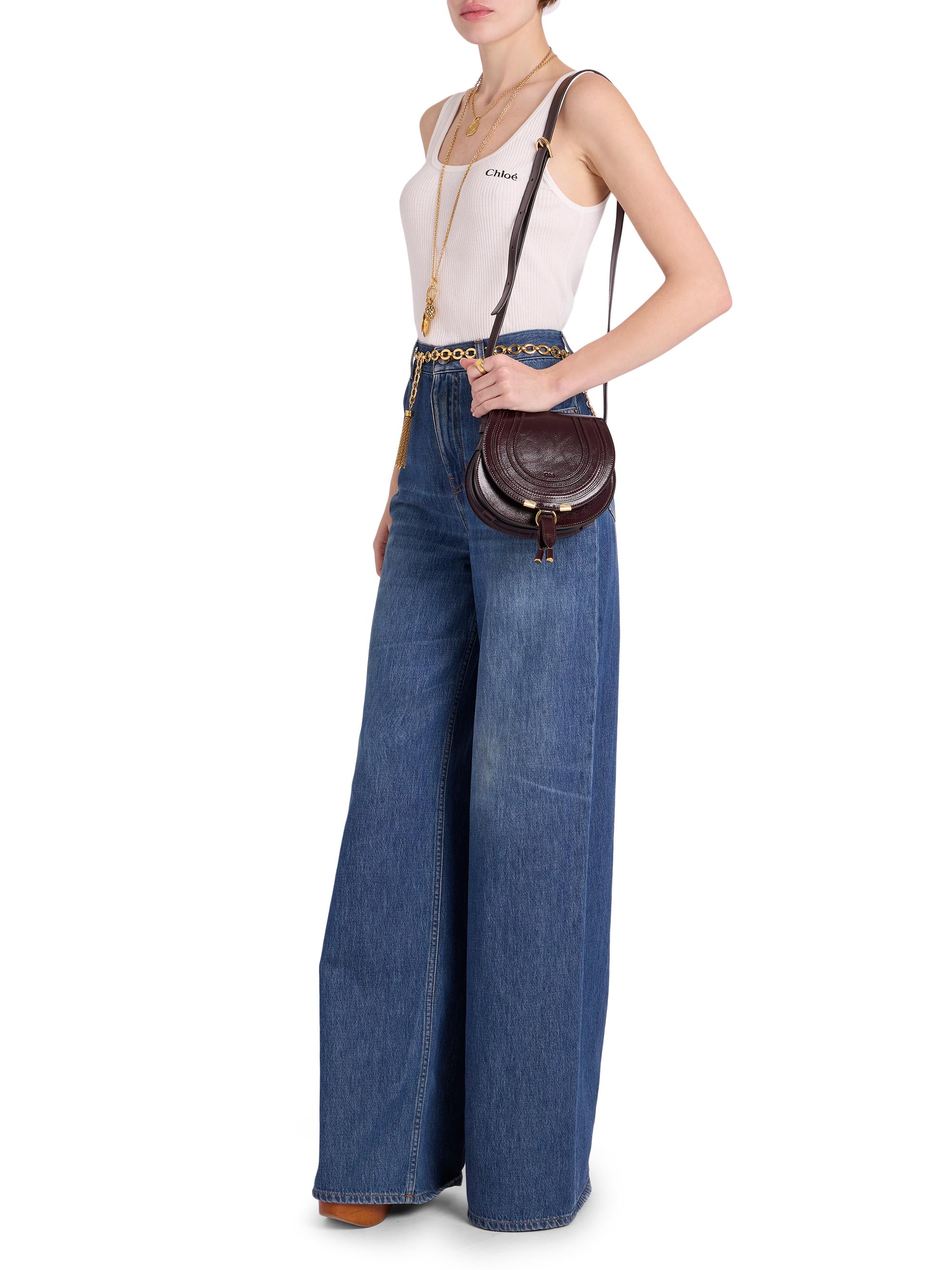 Small Marcie Leather Saddle Bag