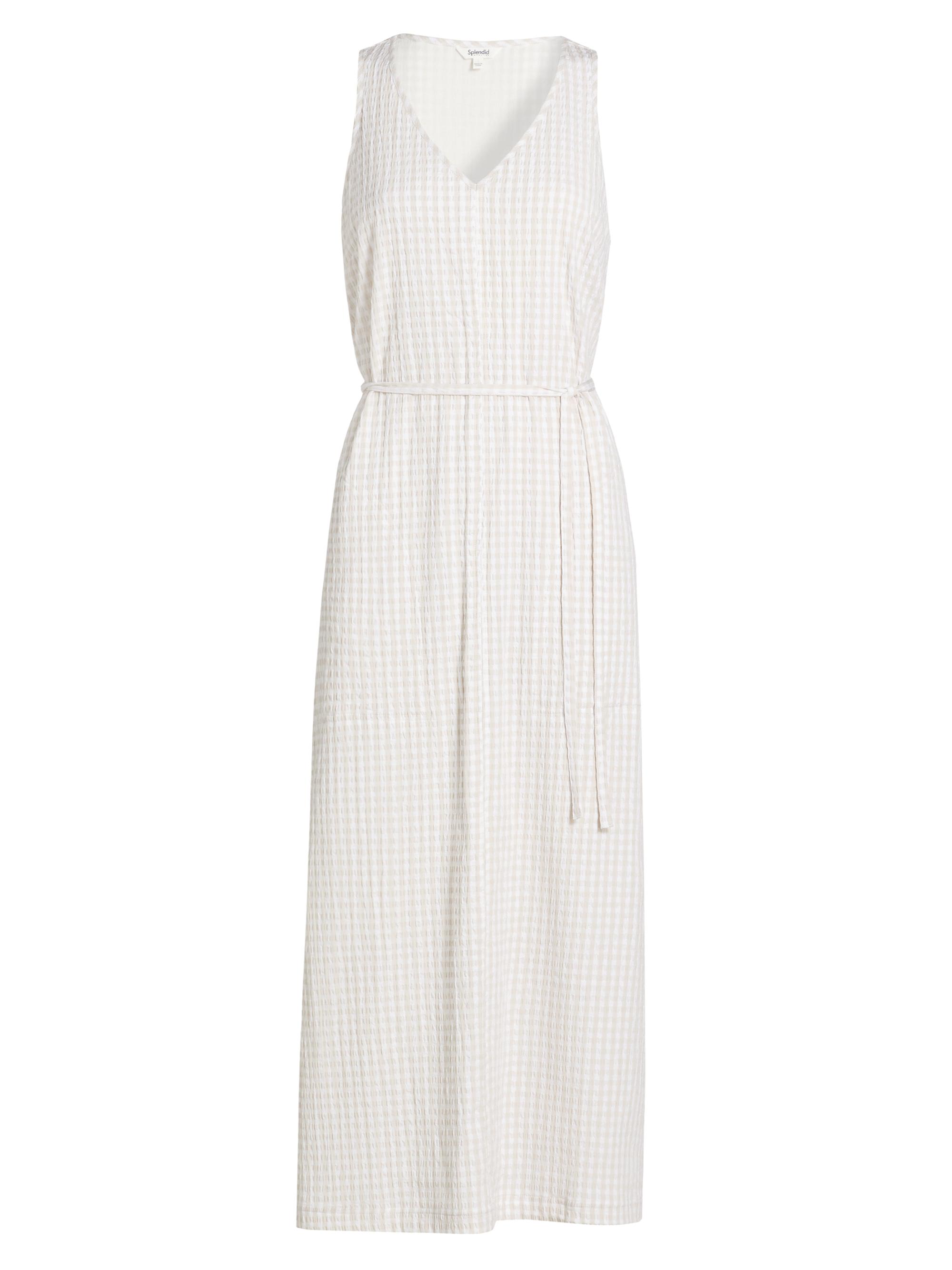 Splendid Women's Loretta Gingham Cotton-Blend Midi-Dress - White Sand White