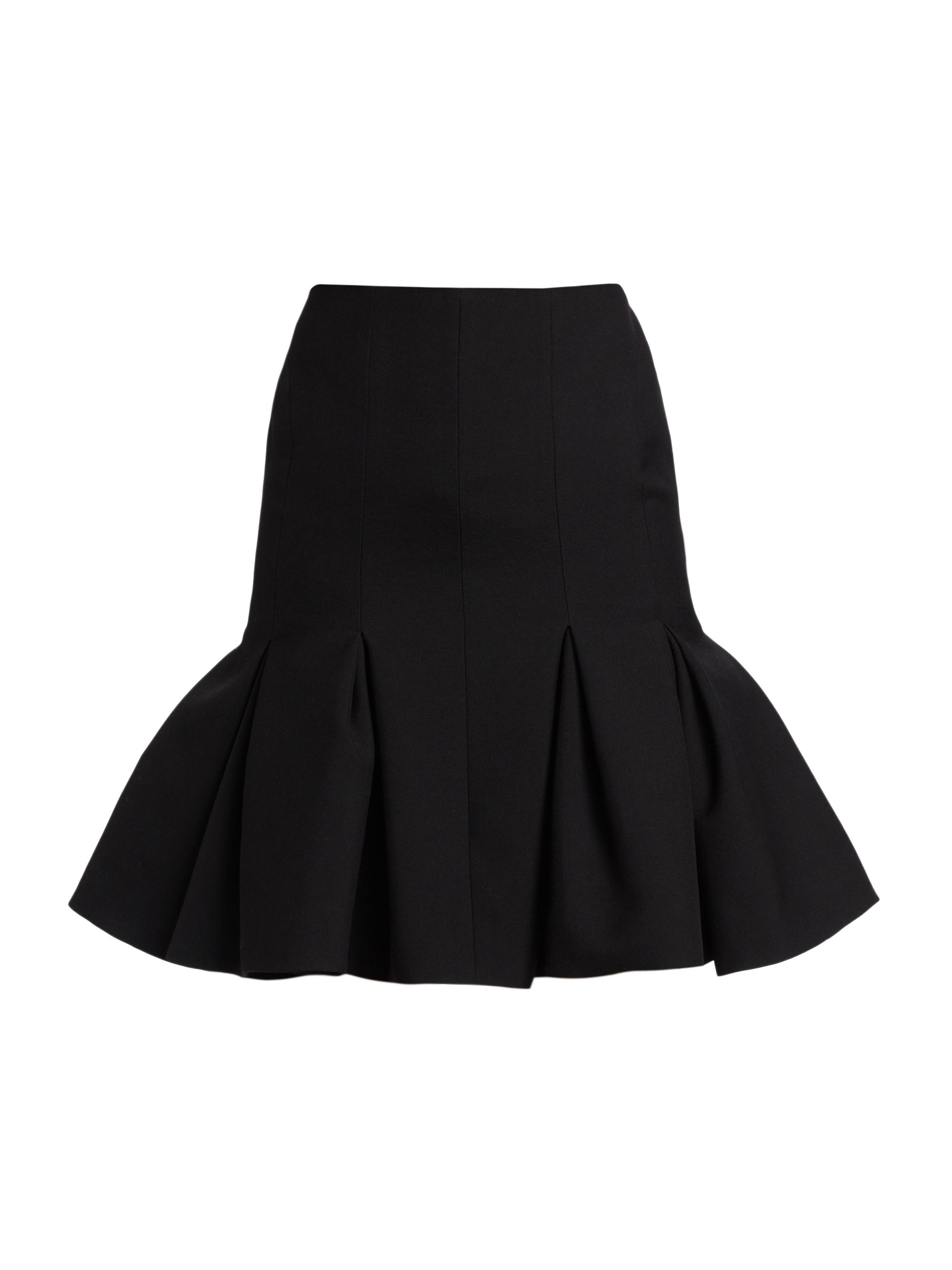 Nina Ricci Women's Wool Gabardine Peplum Midi-Skirt - Black