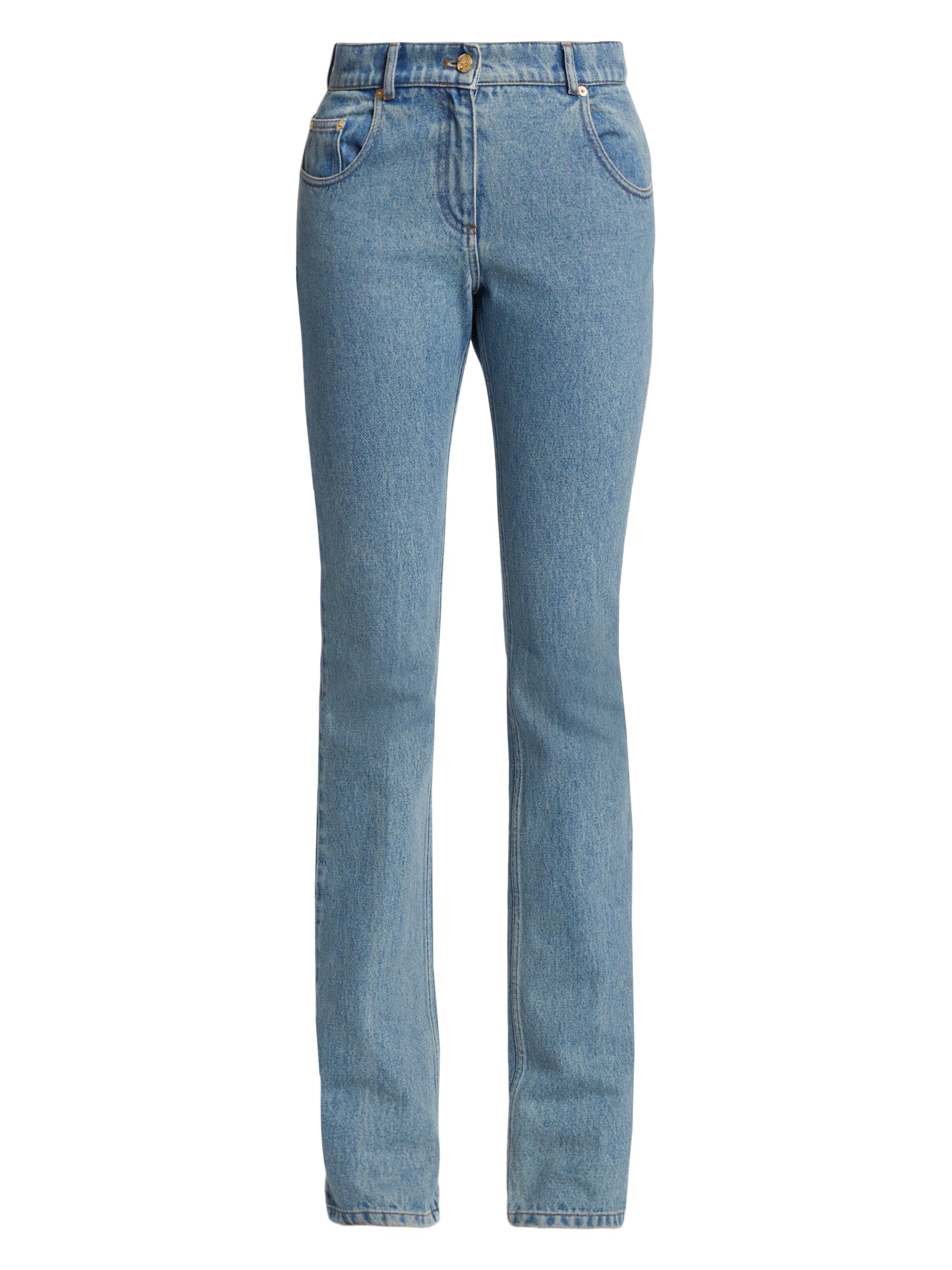 Nina Ricci Women's Slim Mid-Rise Jeans - Bleu Clair