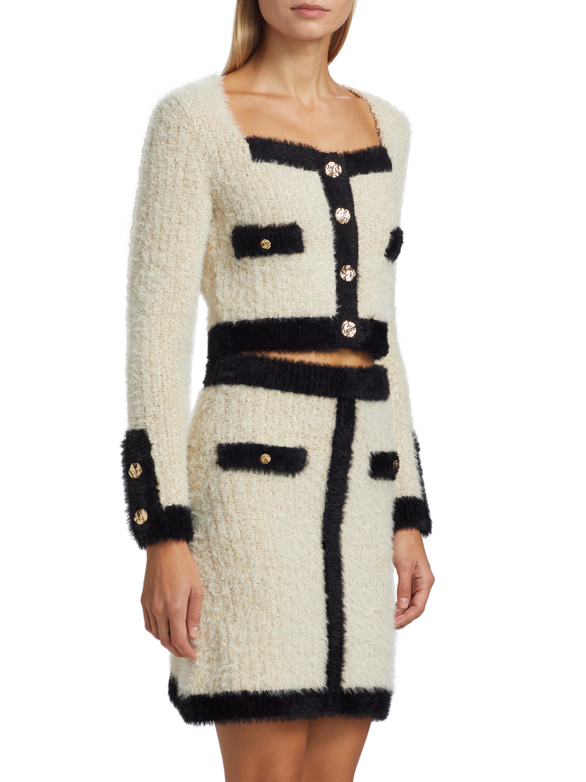 Nina Ricci Cotton-Blend Tweed Knit Cardigan | Saks Fifth Avenue