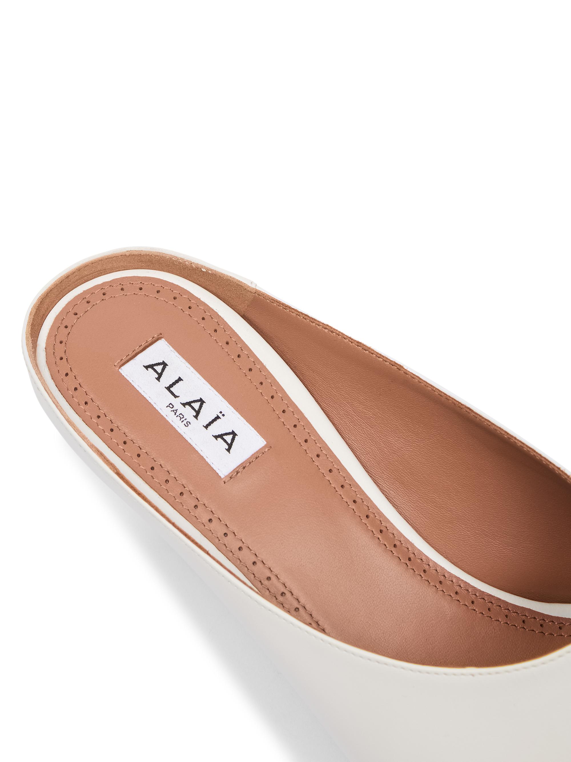 Alaïa Low 55MM Leather Mules | Saks Fifth Avenue