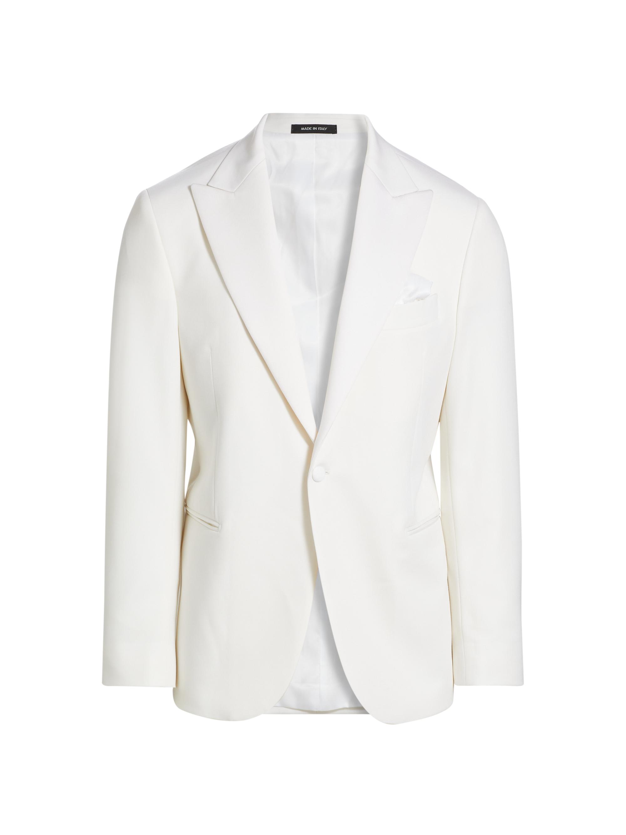 Saks Fifth Avenue Men's COLLECTION Wool Single-Breasted Blazer - White