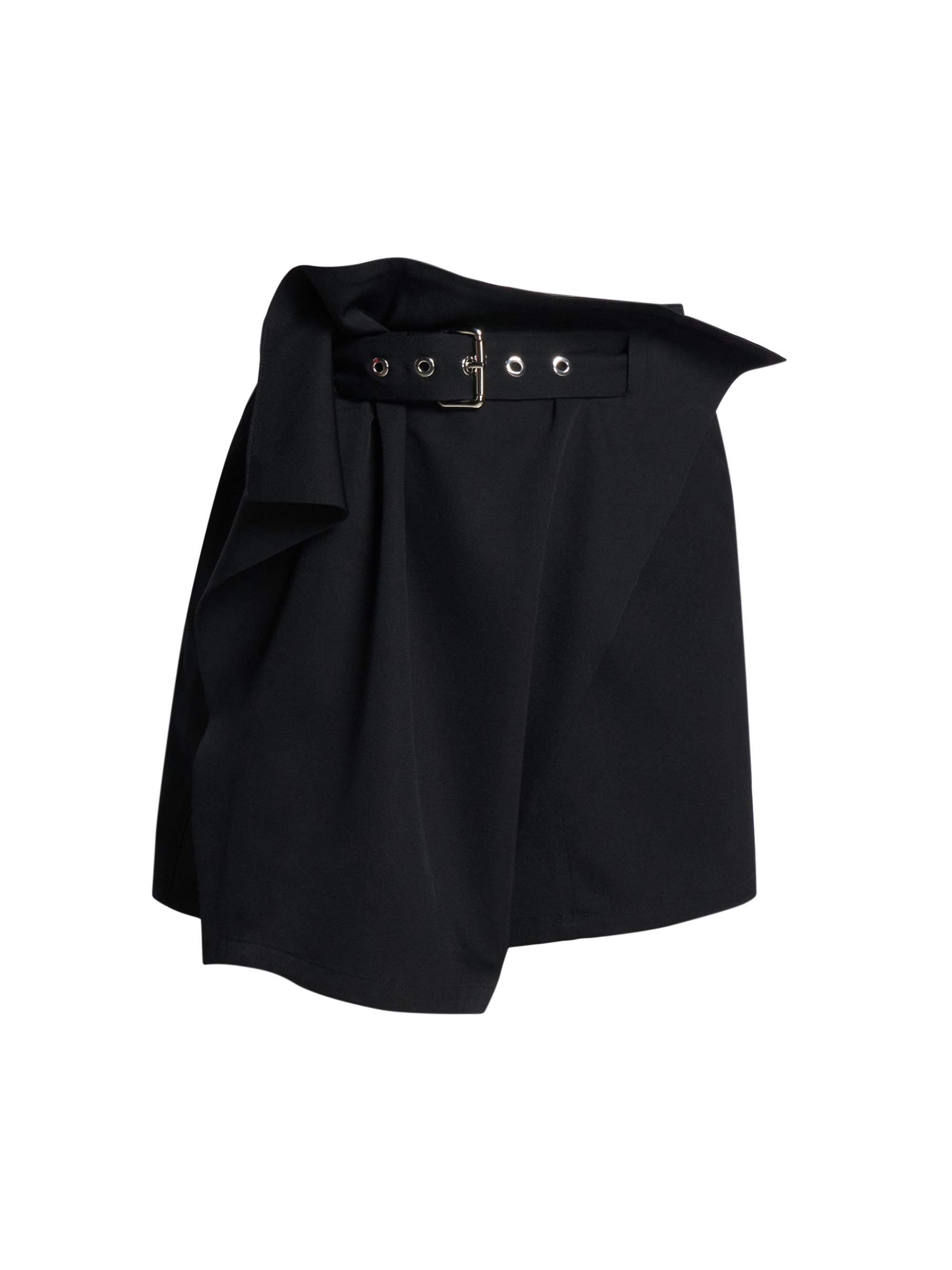 JW Anderson Women's Belted Foldover Miniskirt - Black