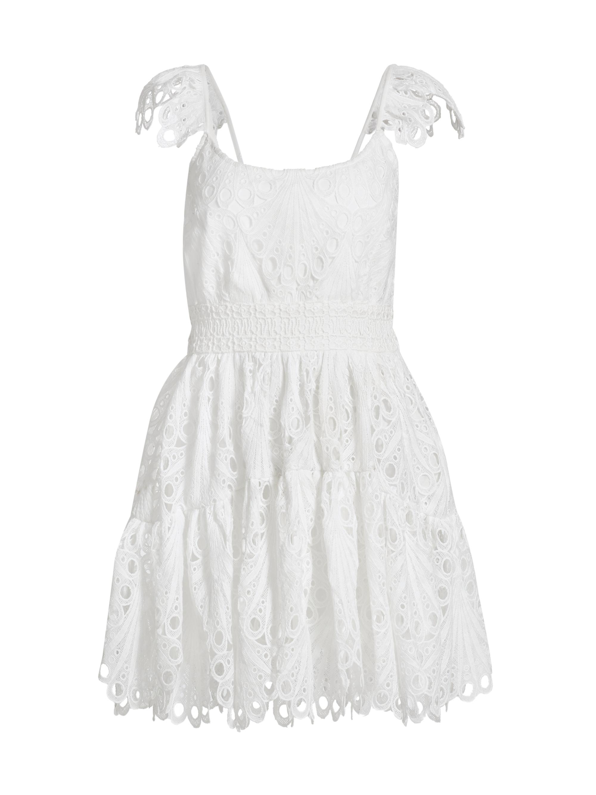 Ramy Brook Charlotte Eyelet Scallop Minidress | Saks Fifth Avenue