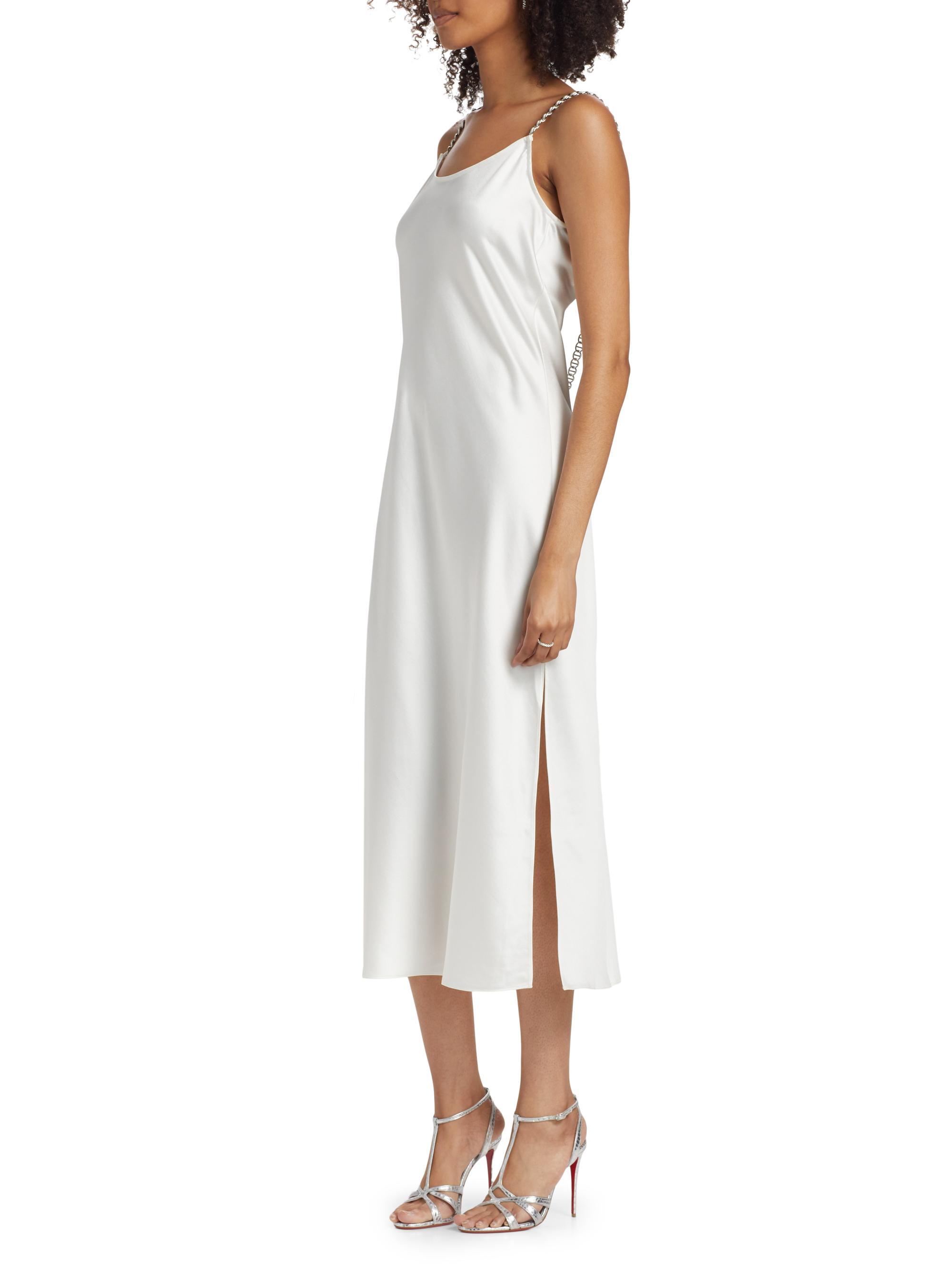 Ramy Brook Lizzie Satin Chainlink Slip Midi-Dress | Saks Fifth Avenue