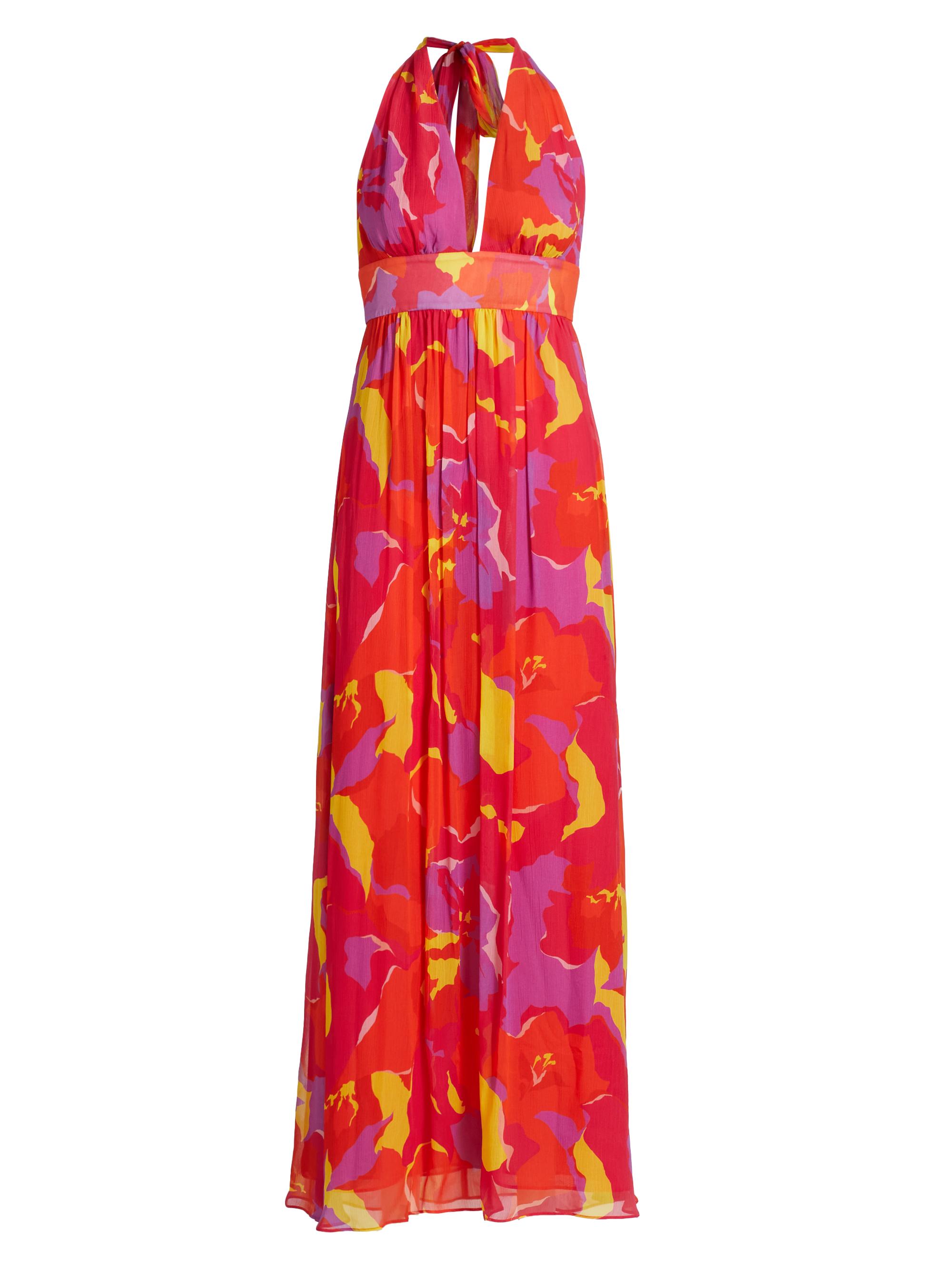 Ramy Brook Women's Susie Floral Halter Maxi Dress - Pink Punch Amalfi