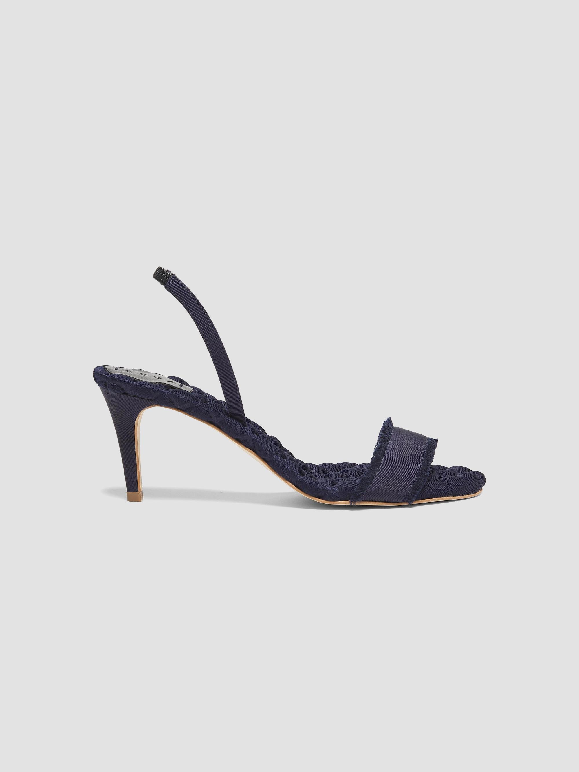 AERA Women's Claudia 70MM Vegan Grosgrain Slingback Sandals - Navy | Thumbnail 7