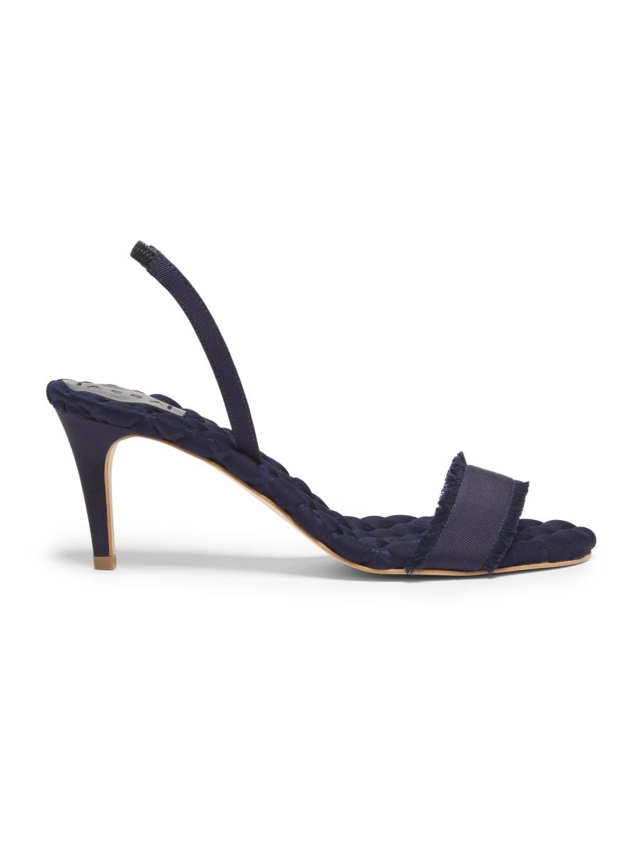 Aera Women's Claudia 75mm Grosgrain Slingback Sandals In Blue