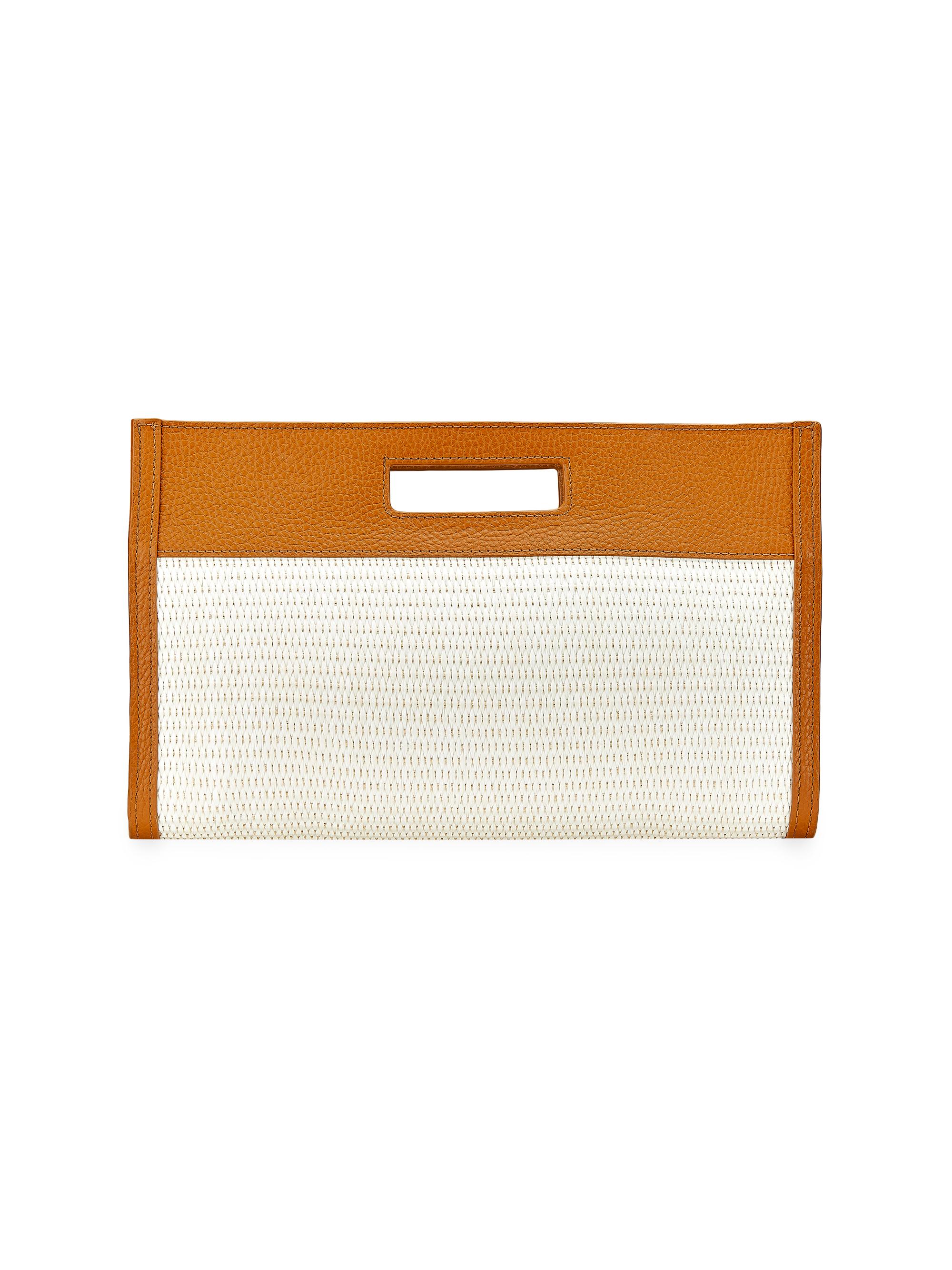 GiGi New York Women's Remy Leather & Raffia Top-Handle Bag - Tan