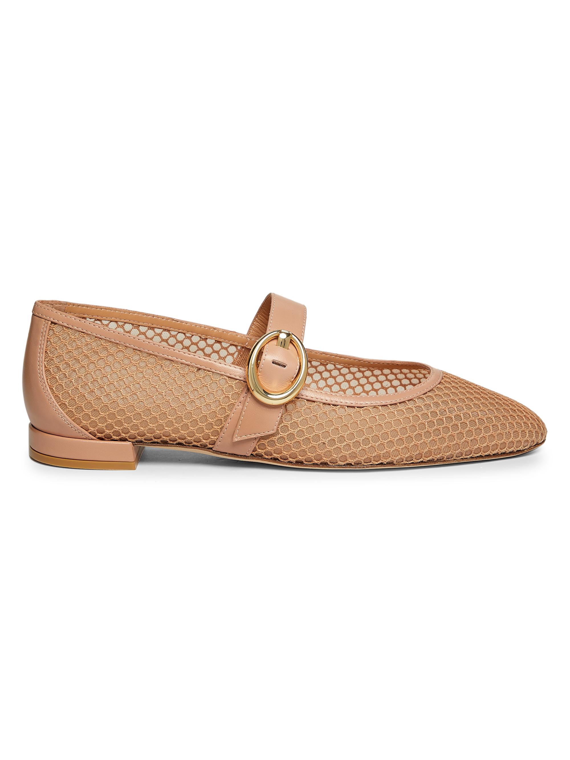 Stuart Weitzman Women's Arabella Mesh & Leather Mary Janes - Ginger