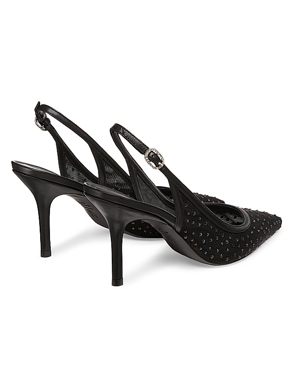 Shop Stuart Weitzman Emilia Mesh Crystal-Embellished Shop Stuart Weitzman Emilia Mesh Crystal-Embellished