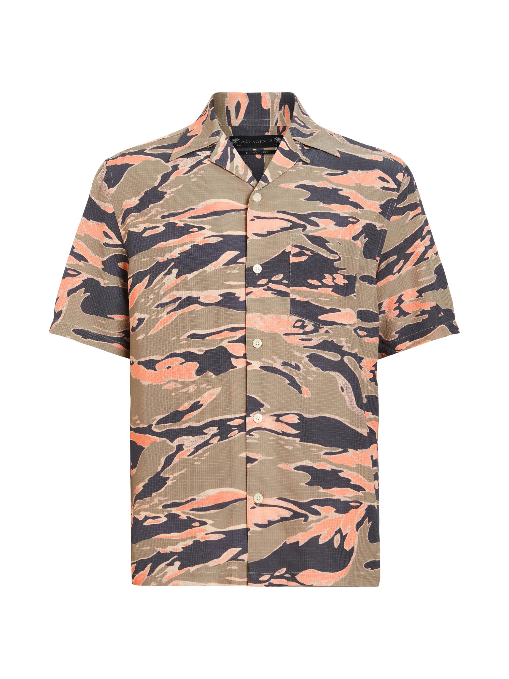AllSaints Men's Solar Camo Short-Sleeve Shirt - Herb Green