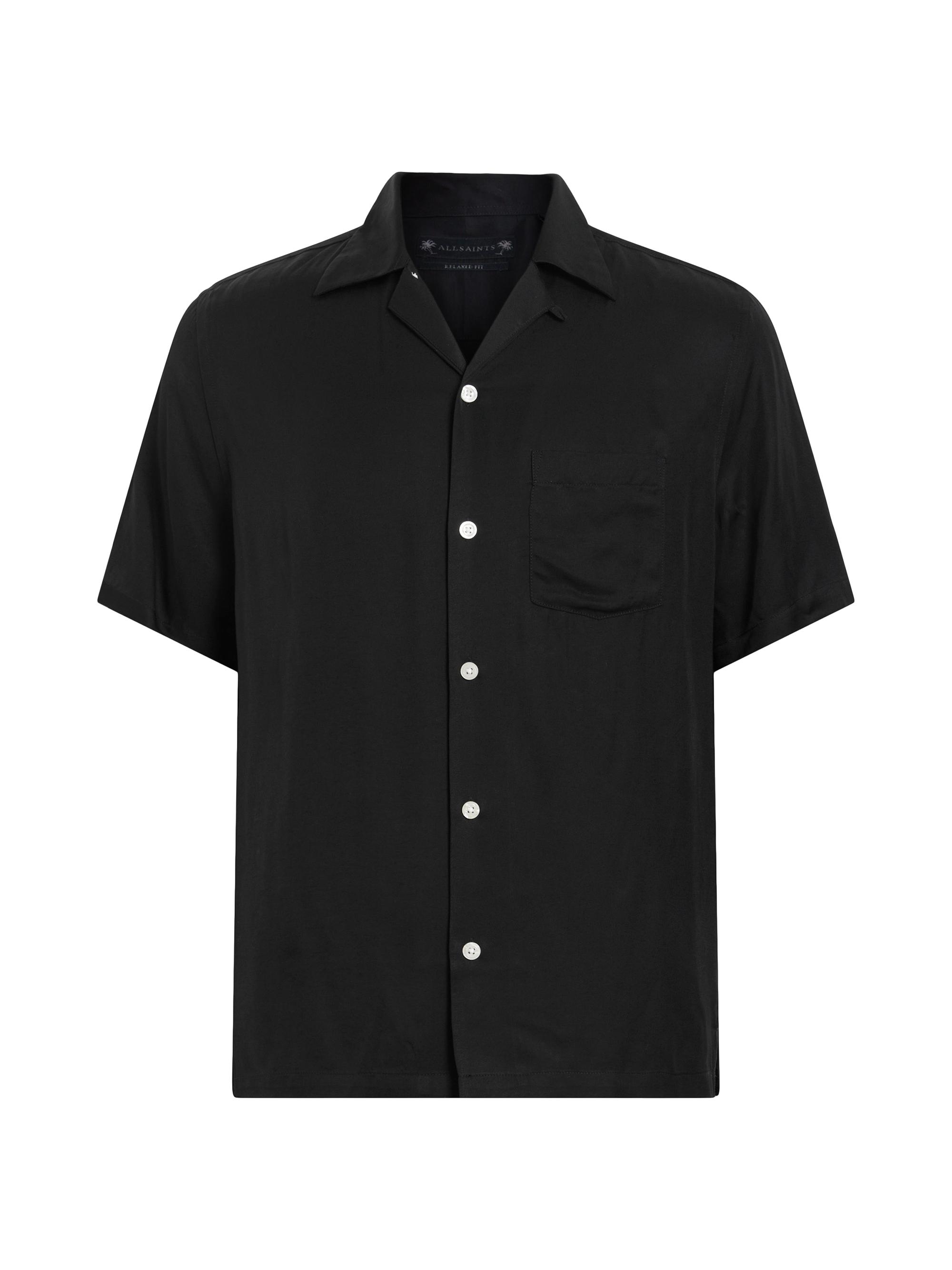 AllSaints Men's Sunsmirk Short-Sleeve Shirt - Jet Black