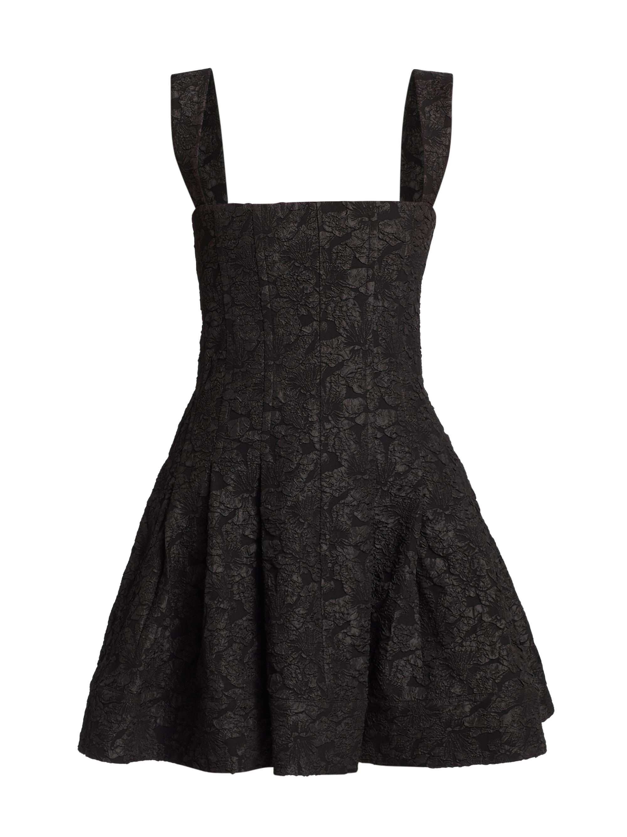 SIMKHAI Women's Jovie Floral Jacquard Minidress - Black