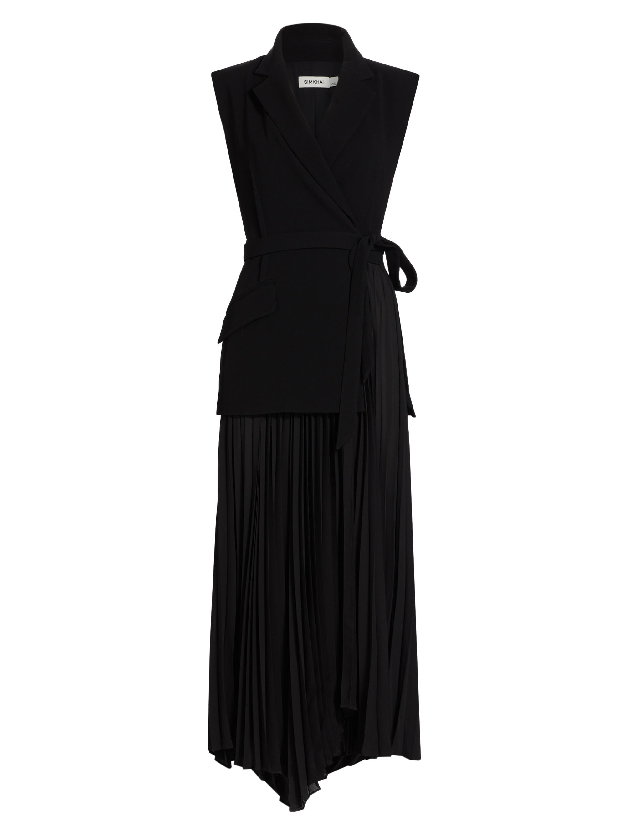 SIMKHAI Genna Ribbed Fit & Flare Dress | Saks Fifth Avenue