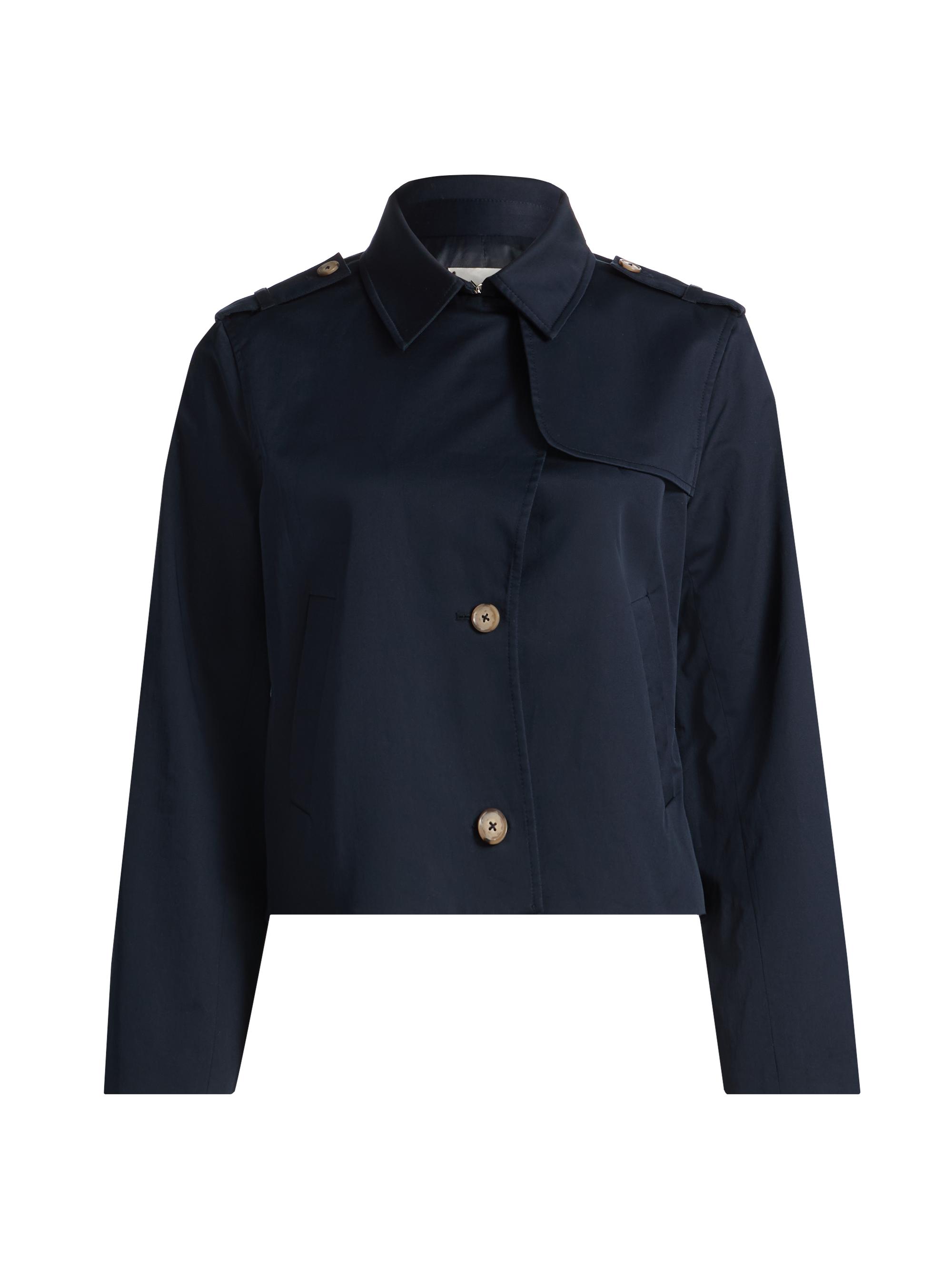 FRAME Women's Cotton Trench Jacket - Navy
