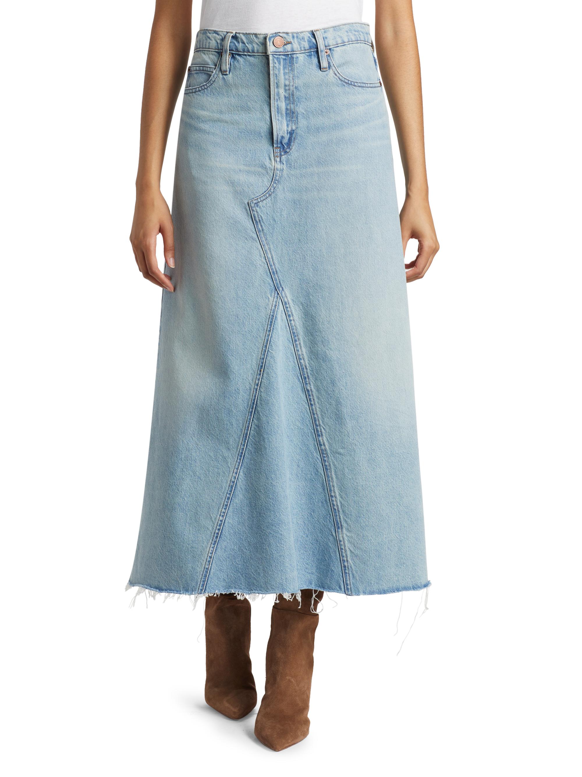 Frame Dorothy Denim Maxi Skirt | Saks Fifth Avenue