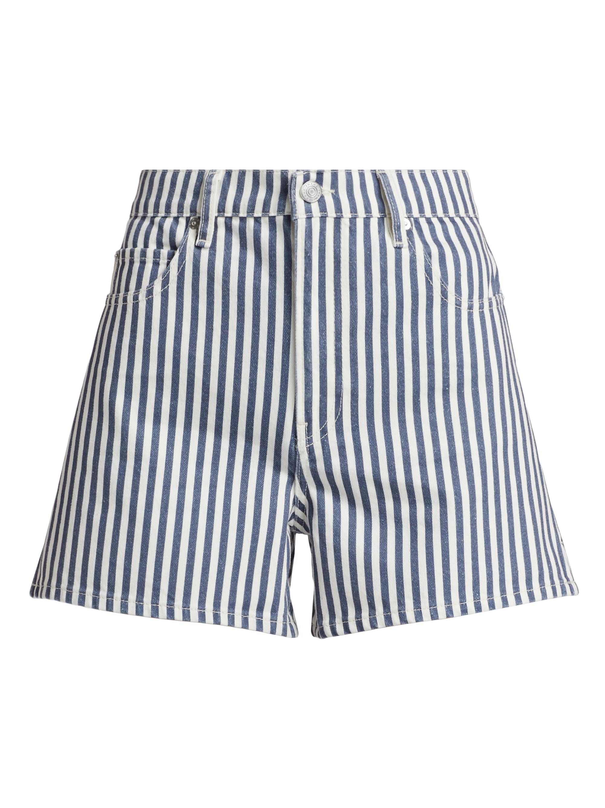 Frame Women's The Vintage Relaxed Denim Shorts - Seaport Stripe