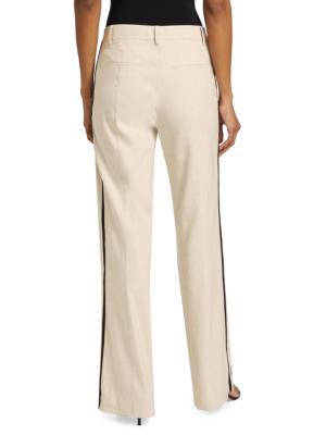 Linen Blend Straight Pants