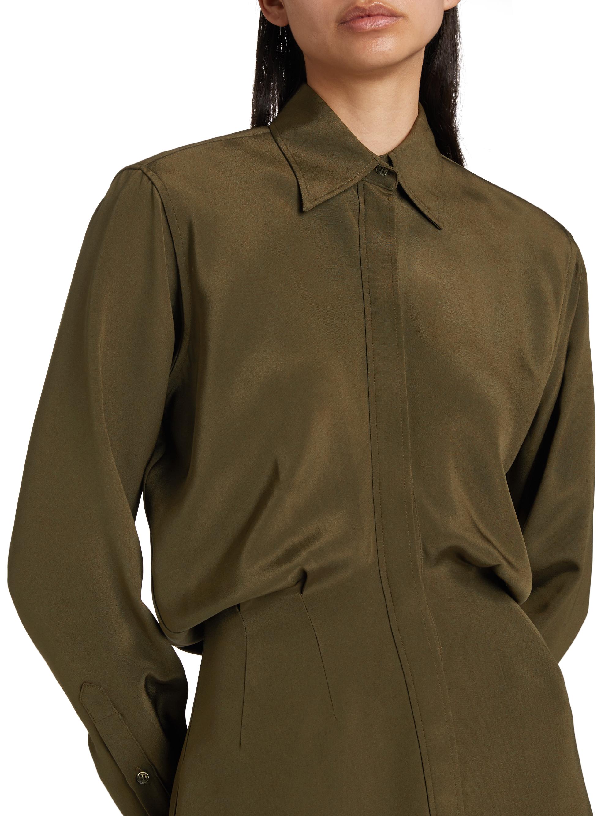 Brandon Maxwell The Vera Silk Shirtdress | Saks Fifth Avenue