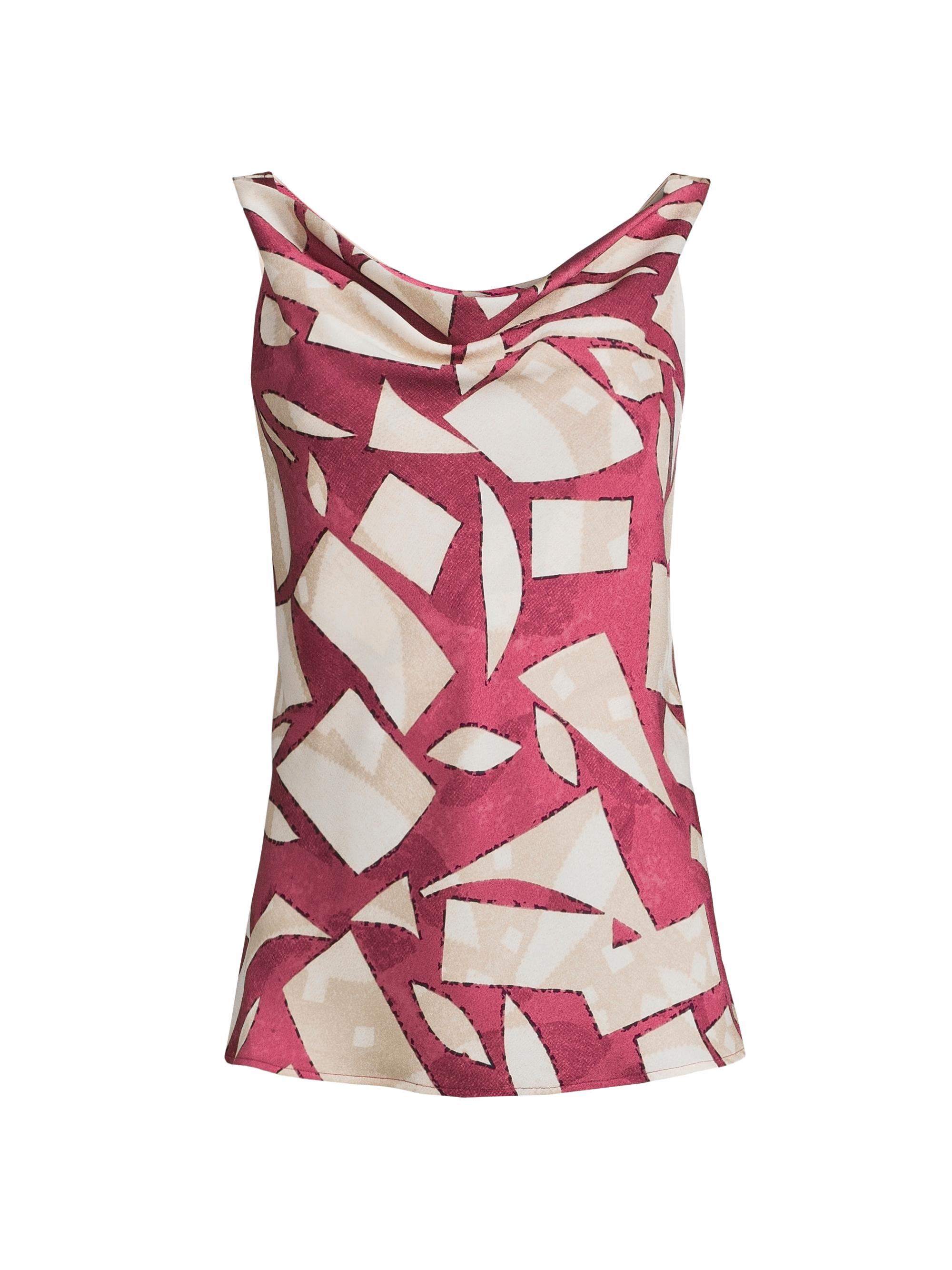 NIC+ZOE Women's Shadow Blocks Tank - Red Multi