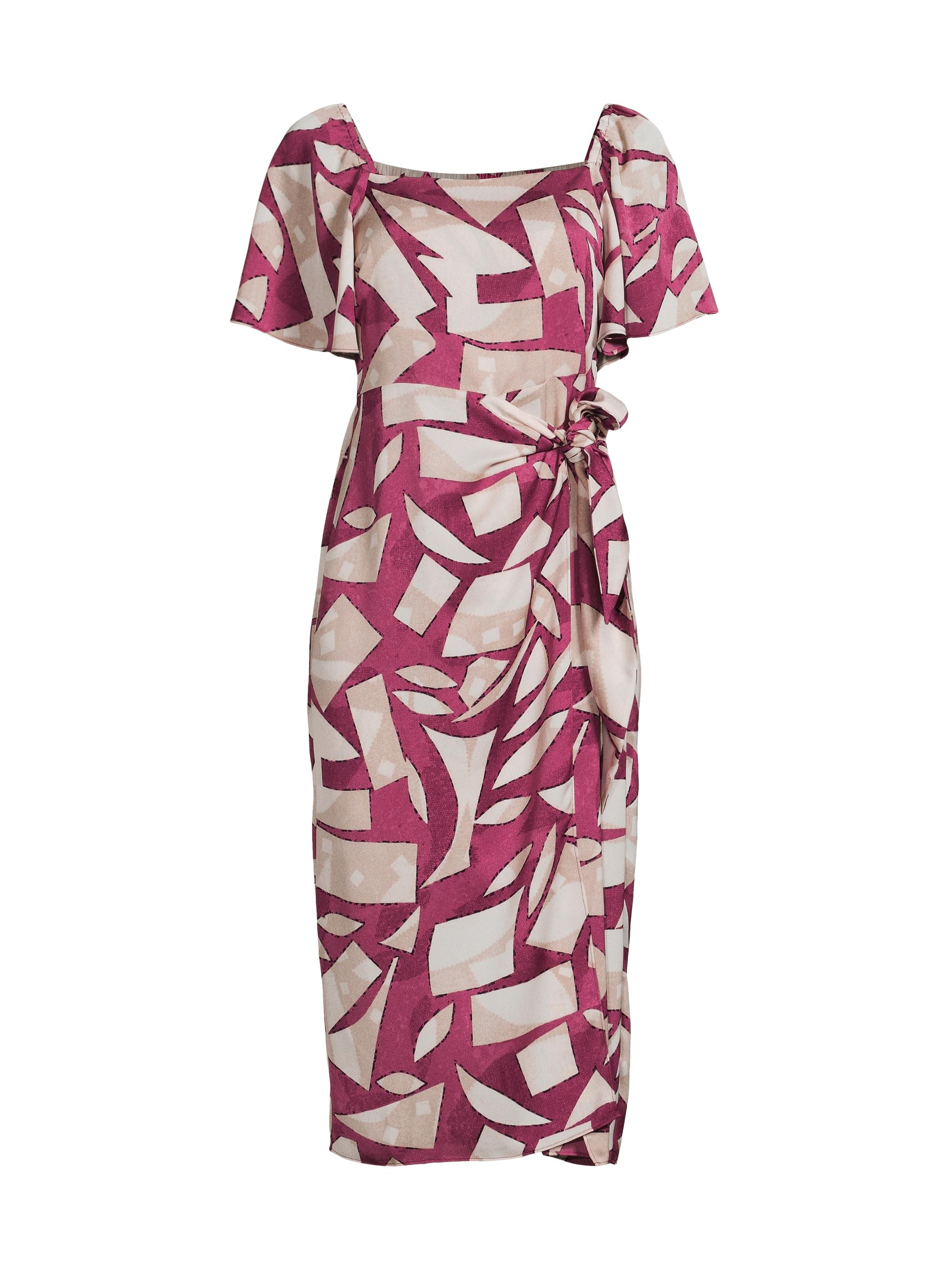 NIC+ZOE Women's Shadow Blocks Dress - Red Multi