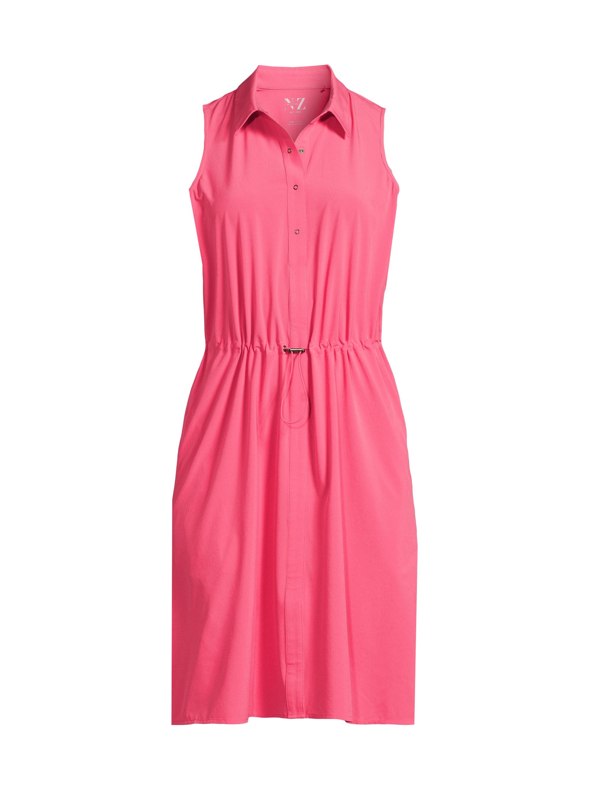 NIC+ZOE Women's Tech Stretch Mini Shirtdress - Pure Pink