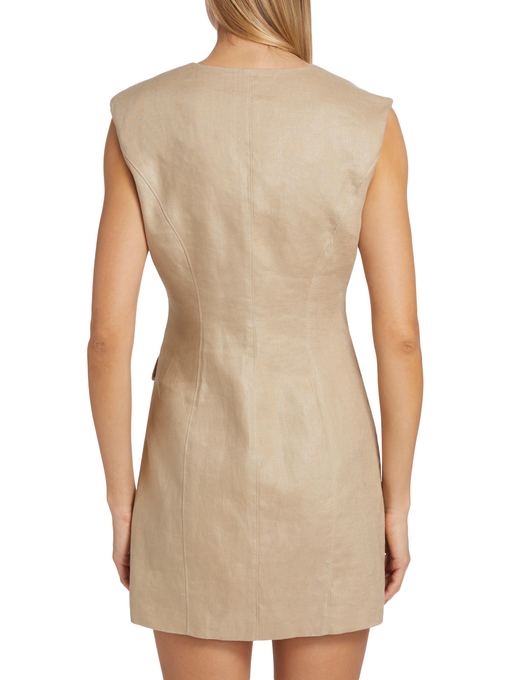 Toccin Hayden Linen Vest Minidress | Saks Fifth Avenue