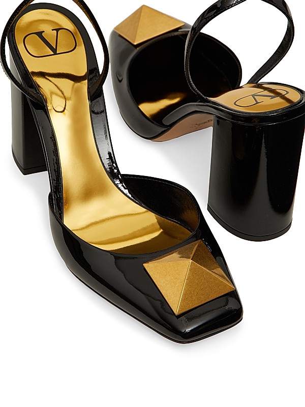 Shop Valentino Garavani One Stud Pumps in Patent Leather Shop Valentino Garavani One Stud Pumps in Patent Leather